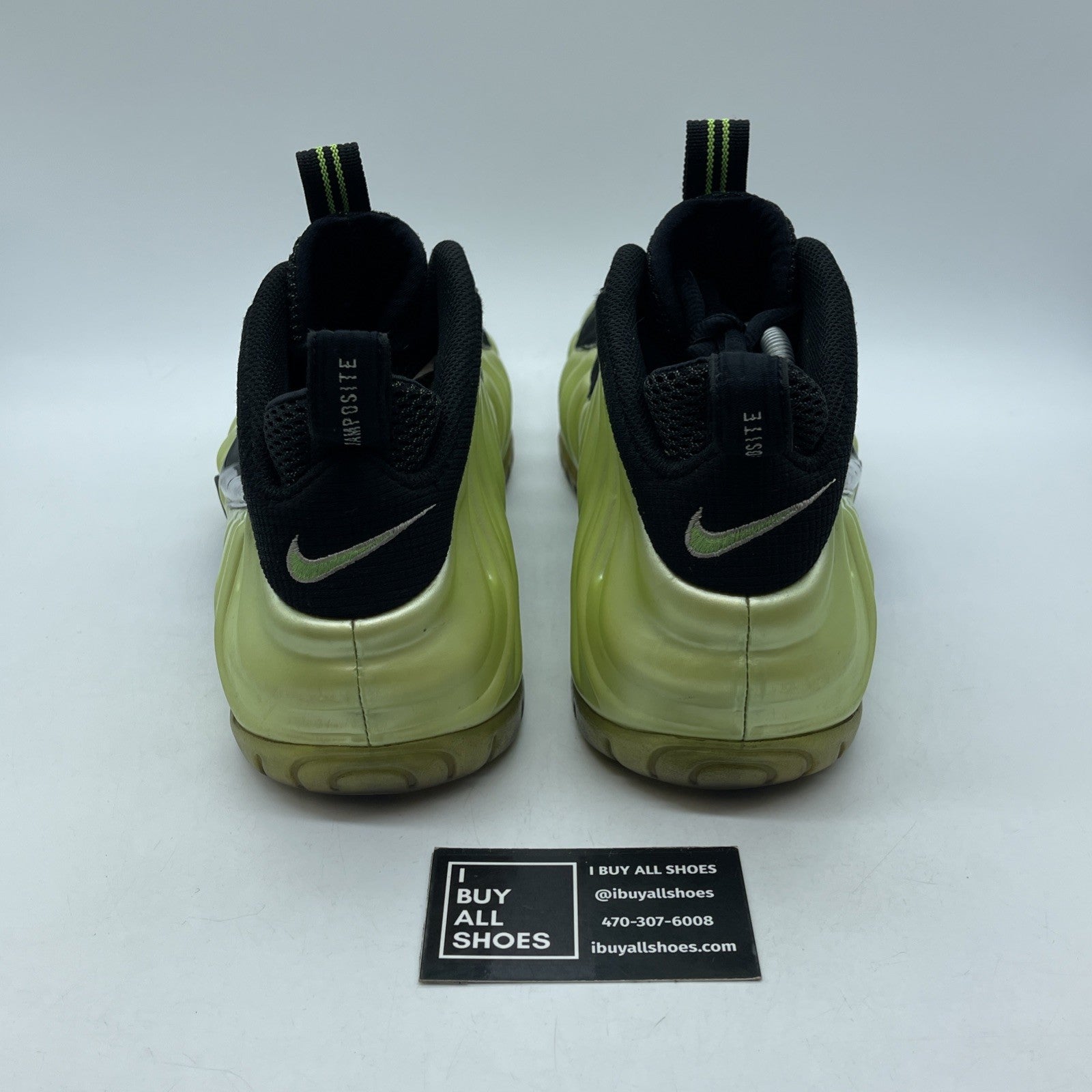 Size 11.5 - Nike Air Foamposite Pro Electric Green Black Suede (624041-300)