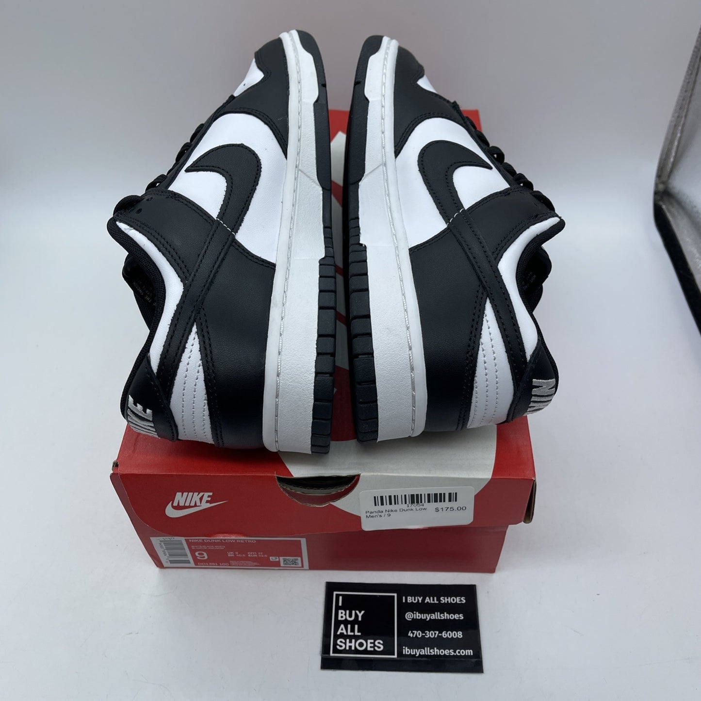 Size 9 - Nike Dunk Low Black White Leather (DD1391-100)