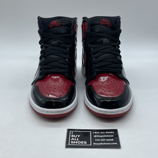 Size 8.5 - Jordan 1 Retro OG High Patent Bred Red Black (555088-063)