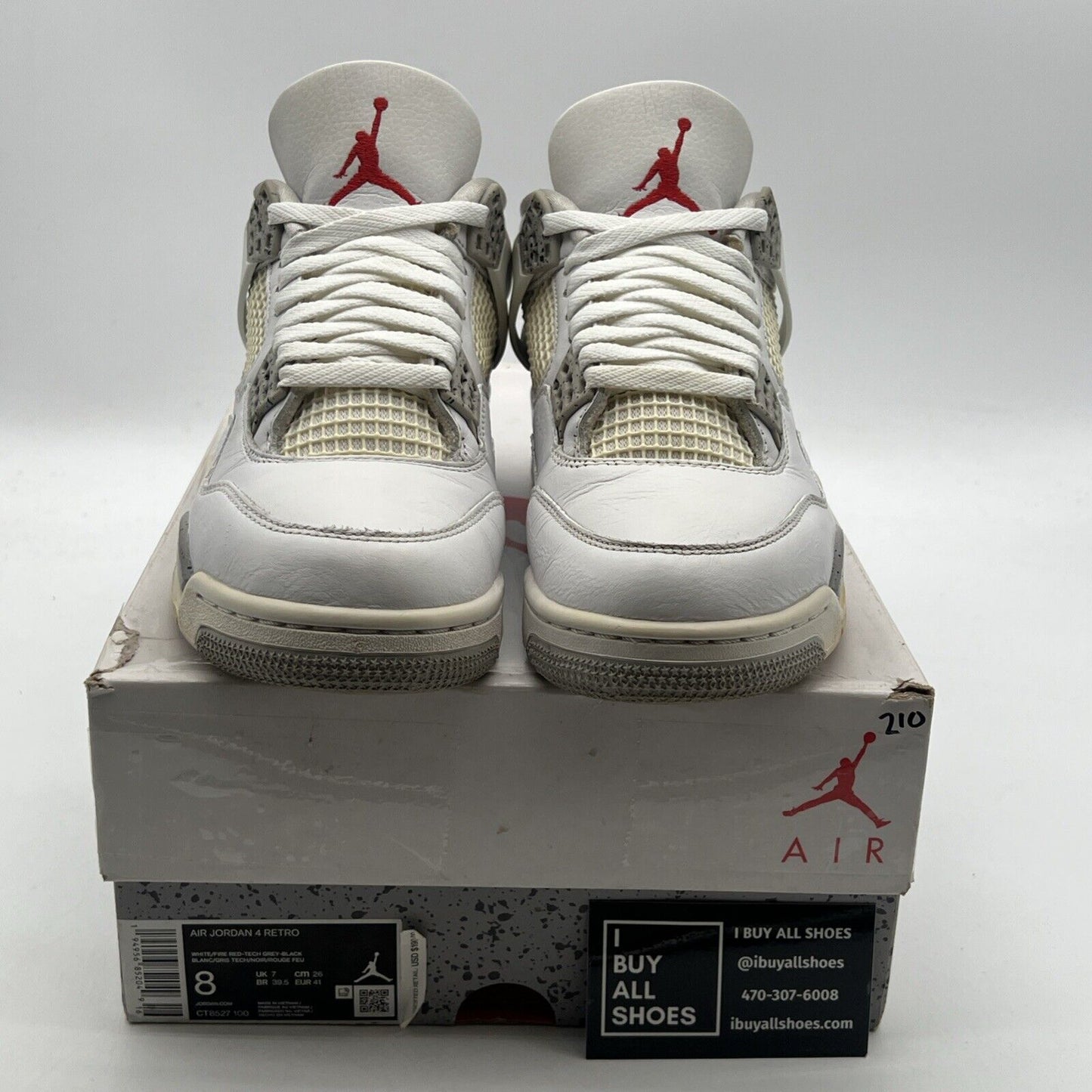 Size 8 - Air Jordan 4 Retro Mid White Oreo (CT8527-100)