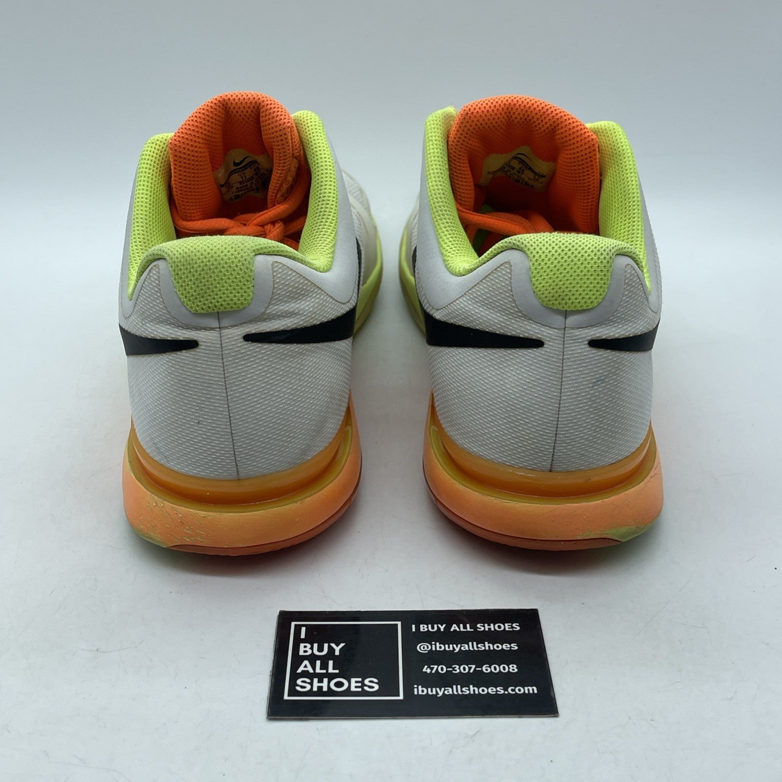 Size 12 - NIKE Federer Zoom Vapor Tour White Black Suede (631458-107)