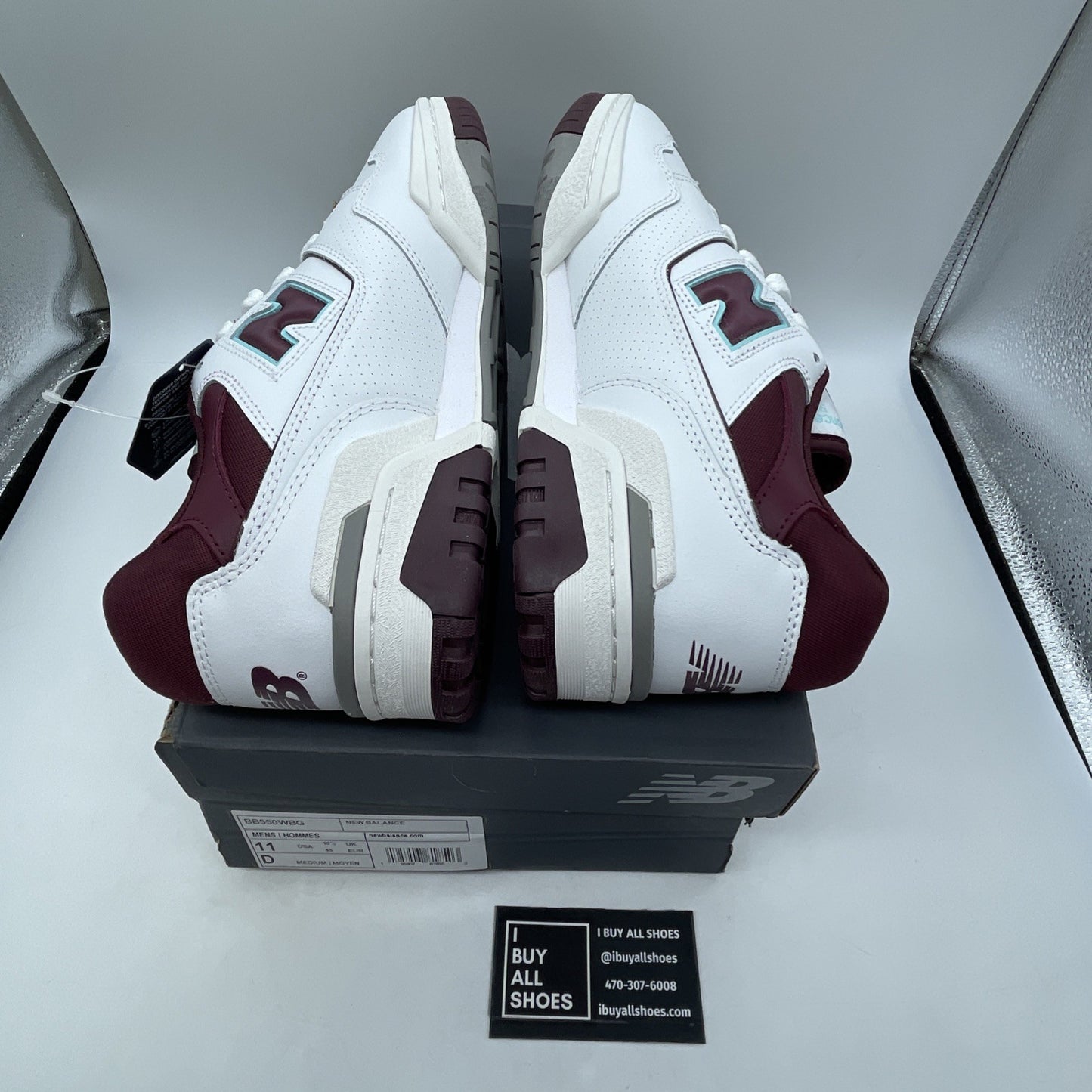 Size 11 - New Balance 550 Burgundy Turquoise (BB550WBG)