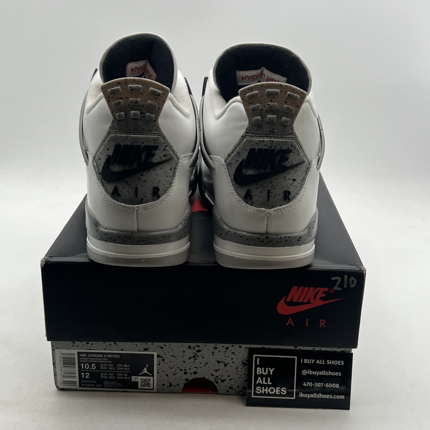 Size 10.5 - Air Jordan 4 Retro OG 2025 White Cement (FV5029-100)