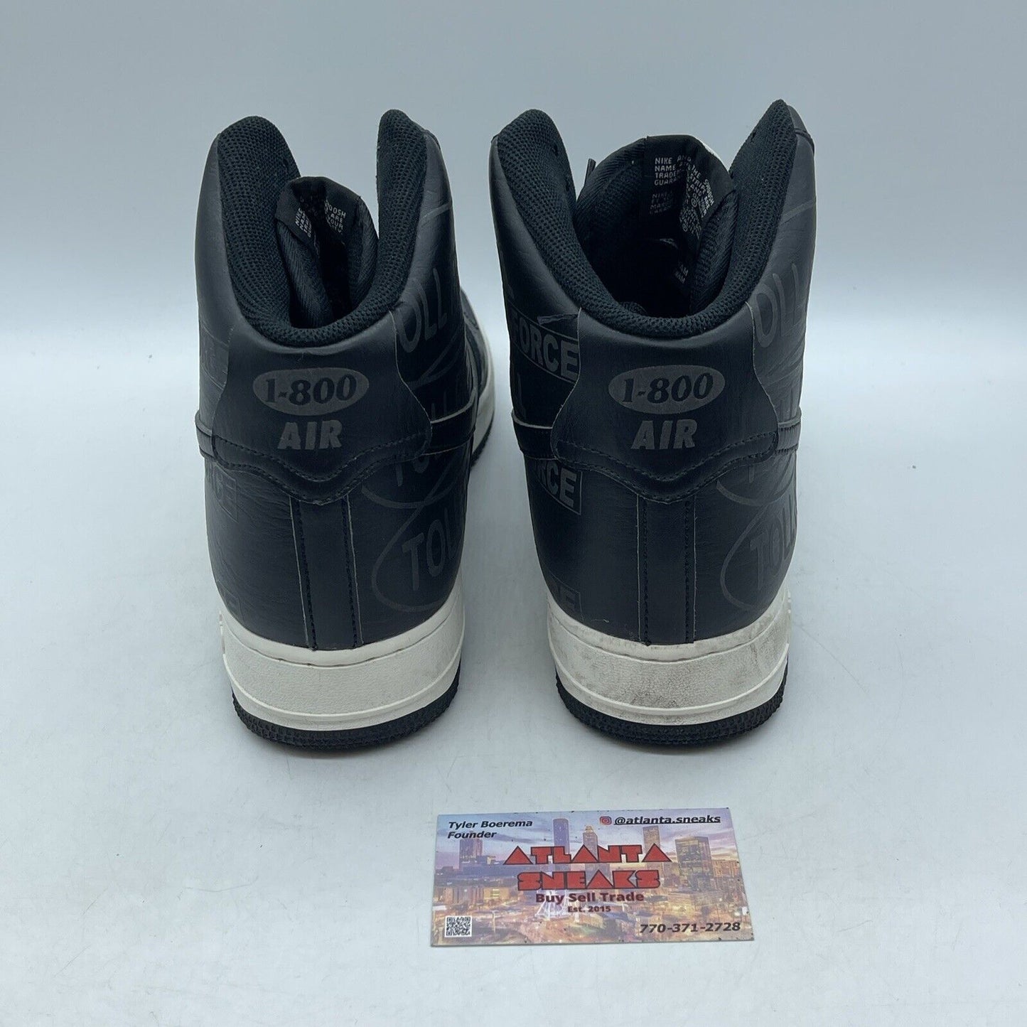 Size 11 - Nike Air Force 1 '07 Premium High Toll Free Pack - Black (CU1414-001)