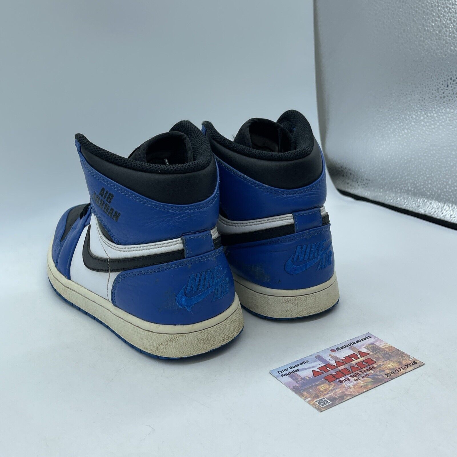 Size 8 - Air Jordan 1 Rare Air Soar Blue Black White Leather (332550-400)