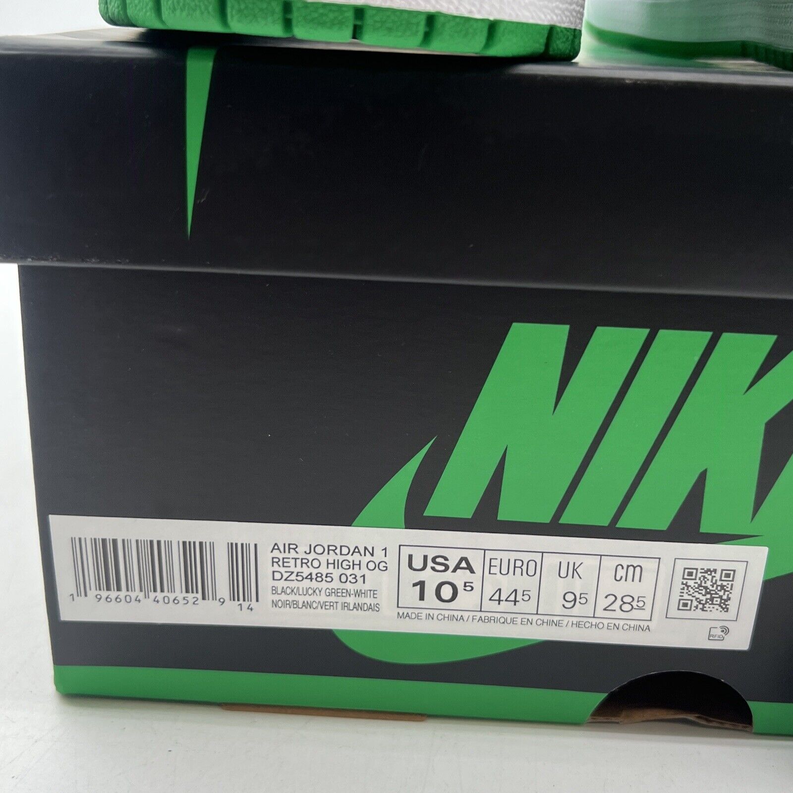 Size 10.5 - Air Jordan 1 Retro OG High Lucky Green (DZ5485-031)