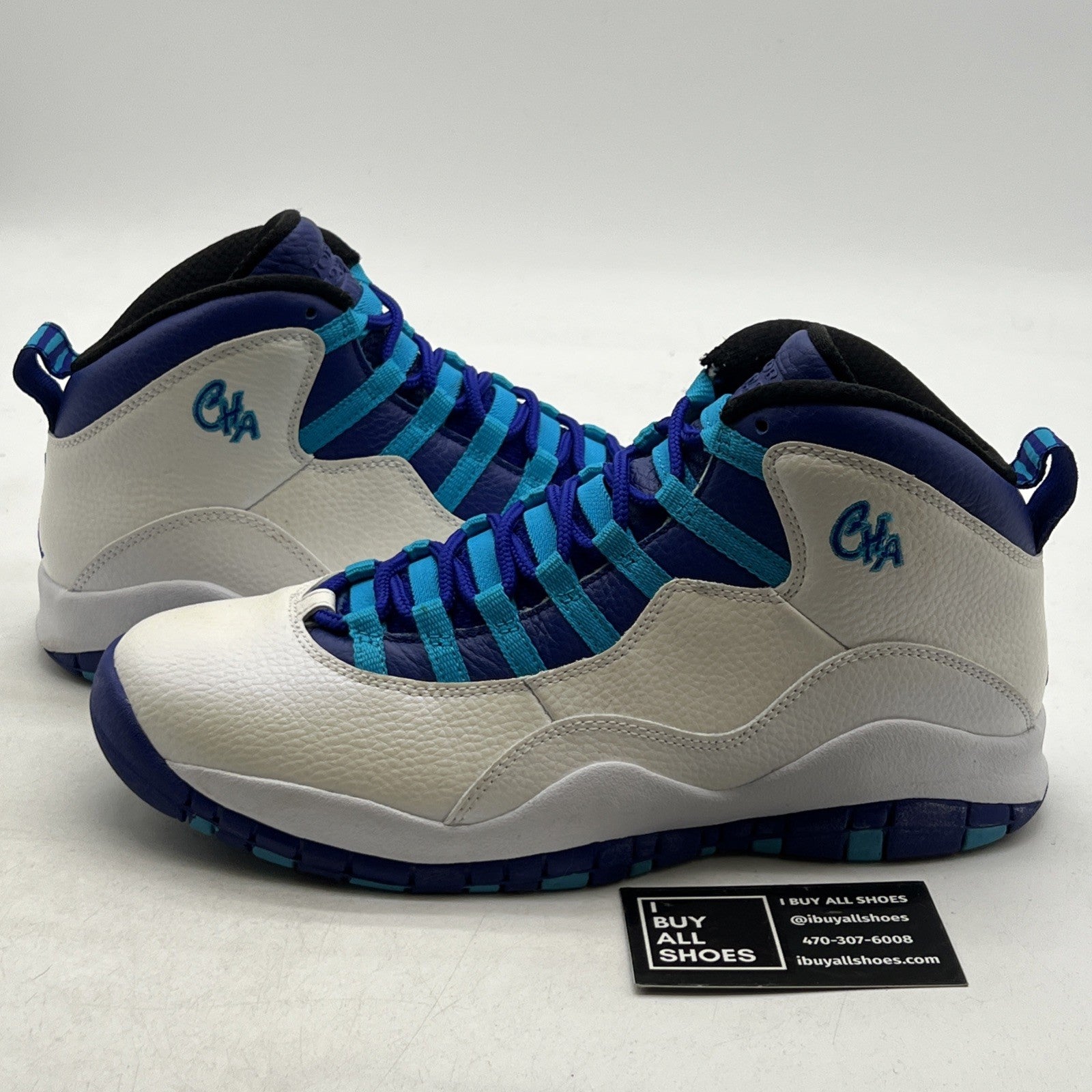 Size 9.5 - Air Jordan 10 Retro Charlotte Hornets (310805-107)