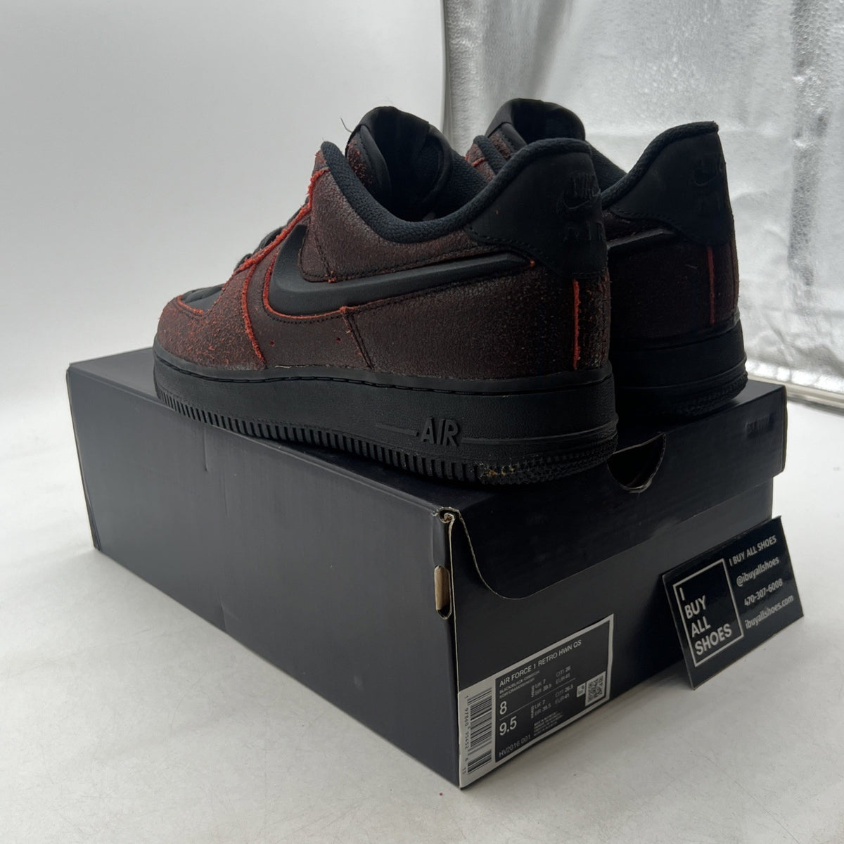 Size 8 - Nike Air Force 1 Low Halloween Skull (HV2016-001)
