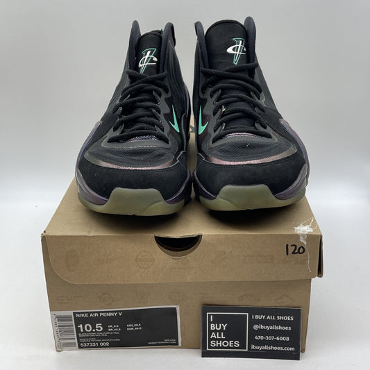 Size 10.5 - Nike Air Penny 5 Invisibility Cloak Black Suede (537331-002)