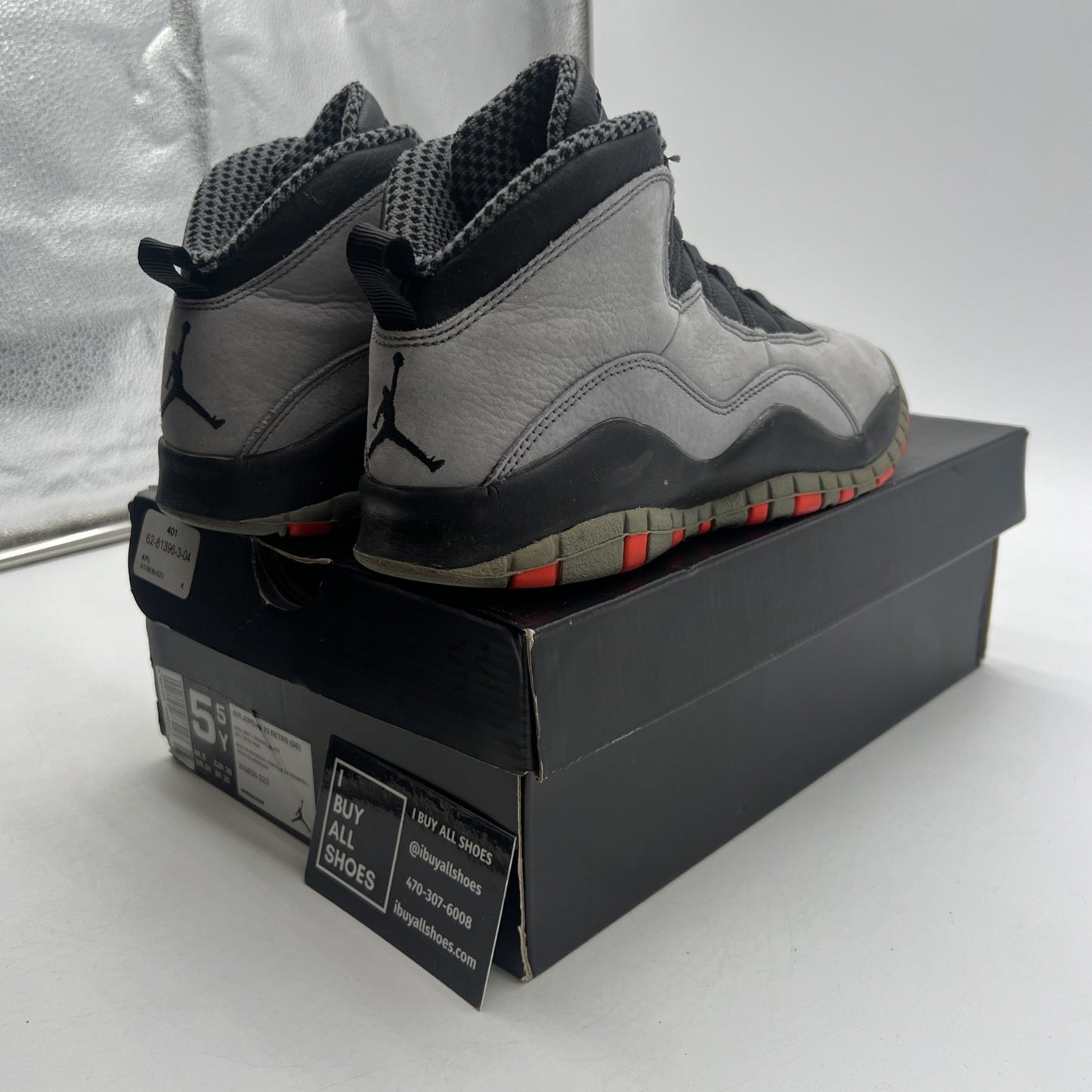 Size 5.5Y - Air Jordan 10 Retro Mid Cool Grey (310806-023)