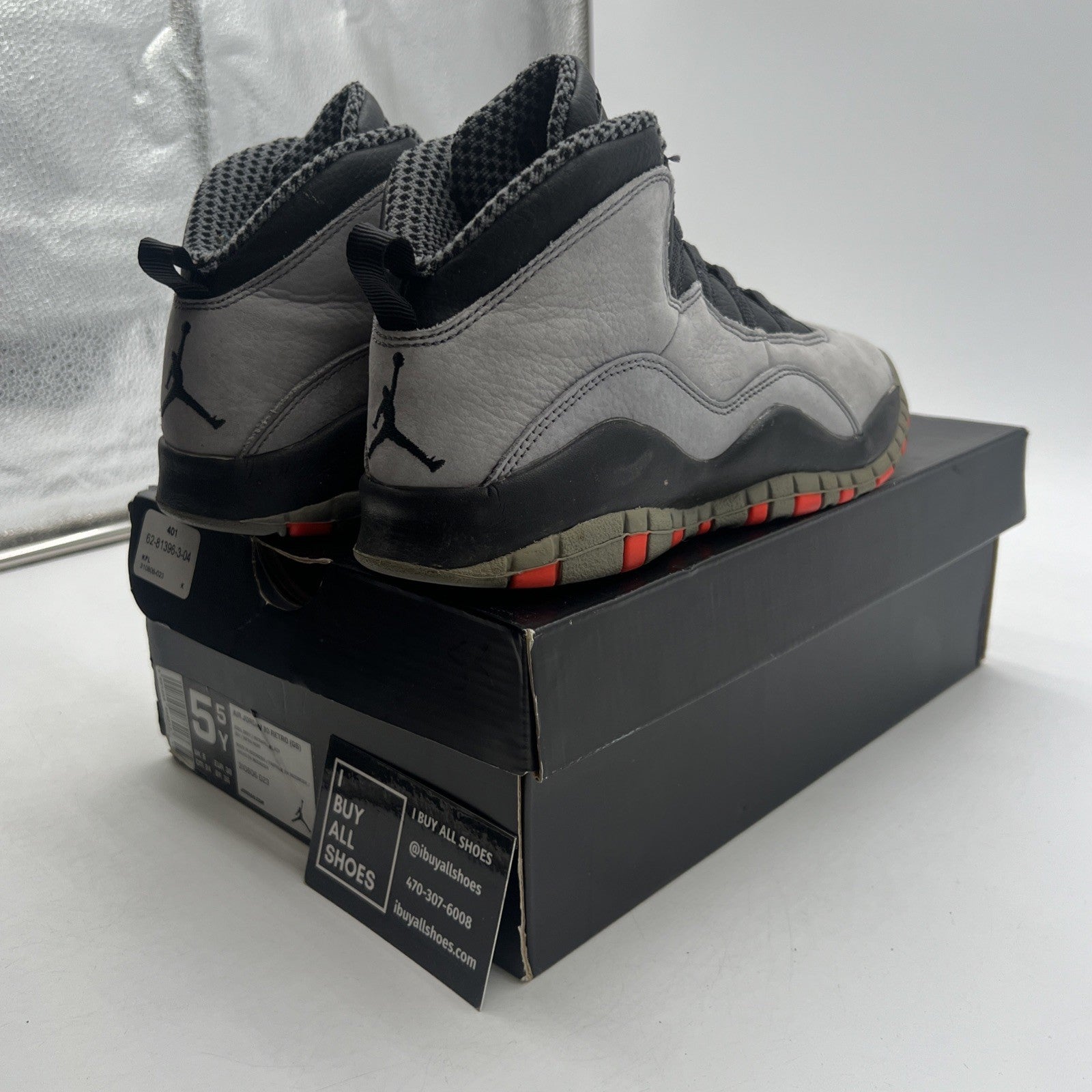 Size 5.5Y - Air Jordan 10 Retro Mid Cool Grey (310806-023)