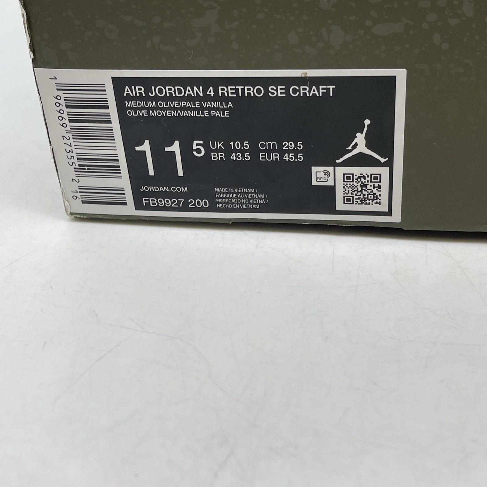 Size 11.5 - Air Jordan 4 SE Retro Low Craft Olive (FB9927-200)