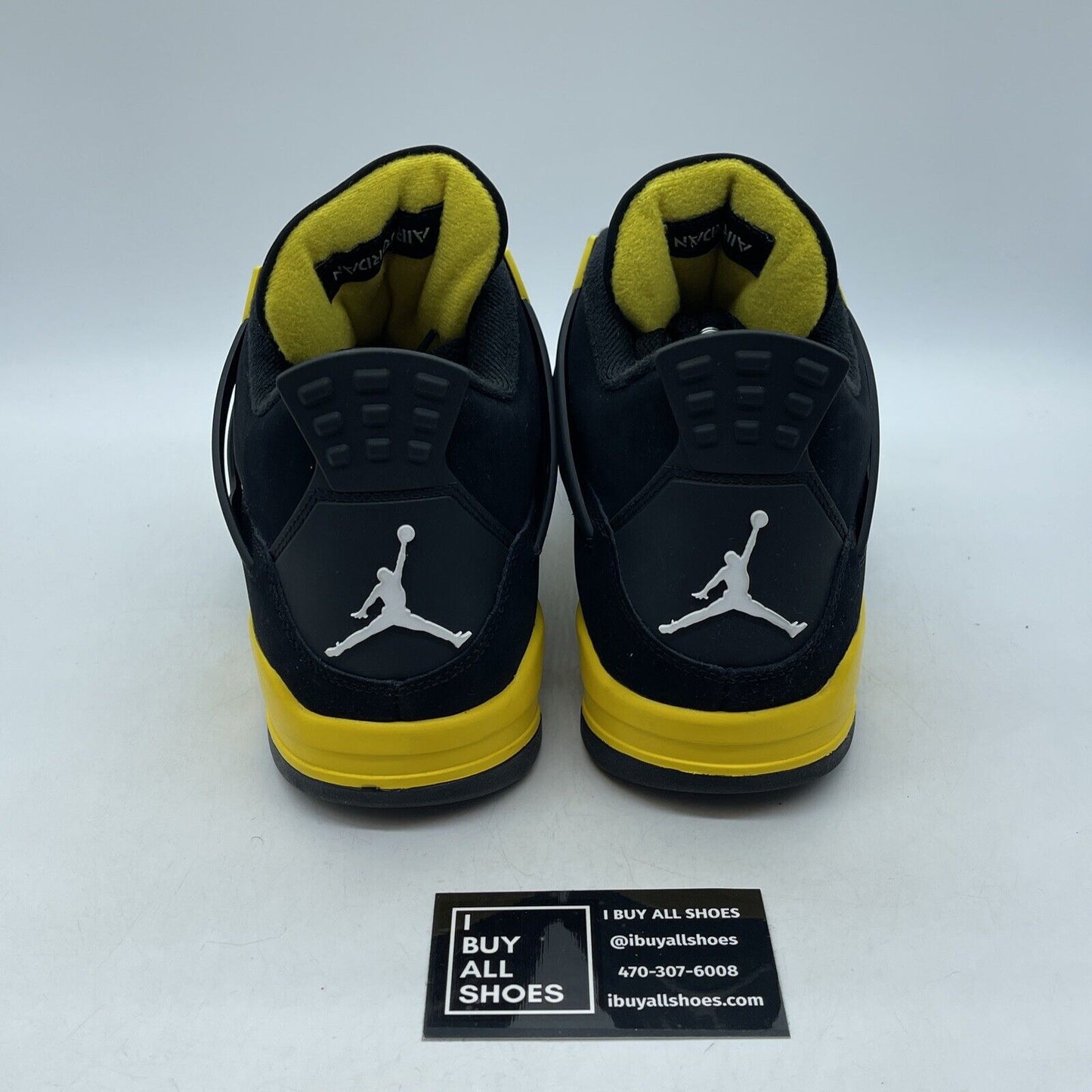 Size 10.5 - Jordan 4 Retro Mid Thunder Black Yellow White Suede (DH6927-017)