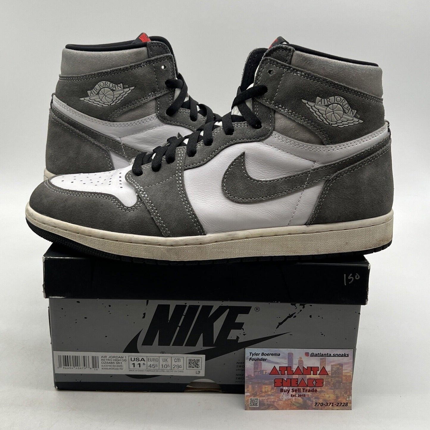 Size 11.5 - Air Jordan 1 Retro OG High Washed Black (DZ5485-051)