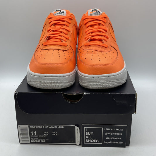 Size 11 - Nike Air Force 1 Low Total Orange White Leather (BQ5360-800)