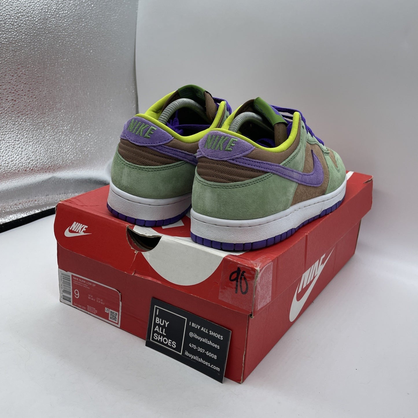 Size 9 - Nike Dunk SP Retro 2020 Low Veneer Green Purple Suede (DA1469-200)