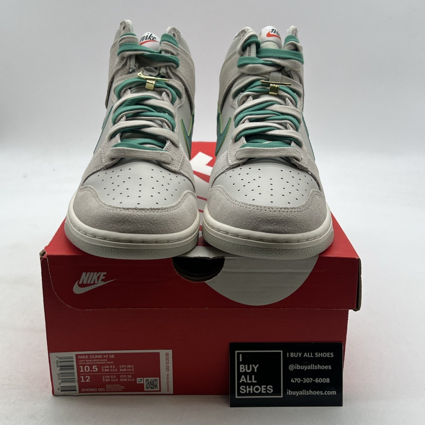Size 10.5 - Nike Dunk SE High First Use Pack - Green Noise (DH0960-001)