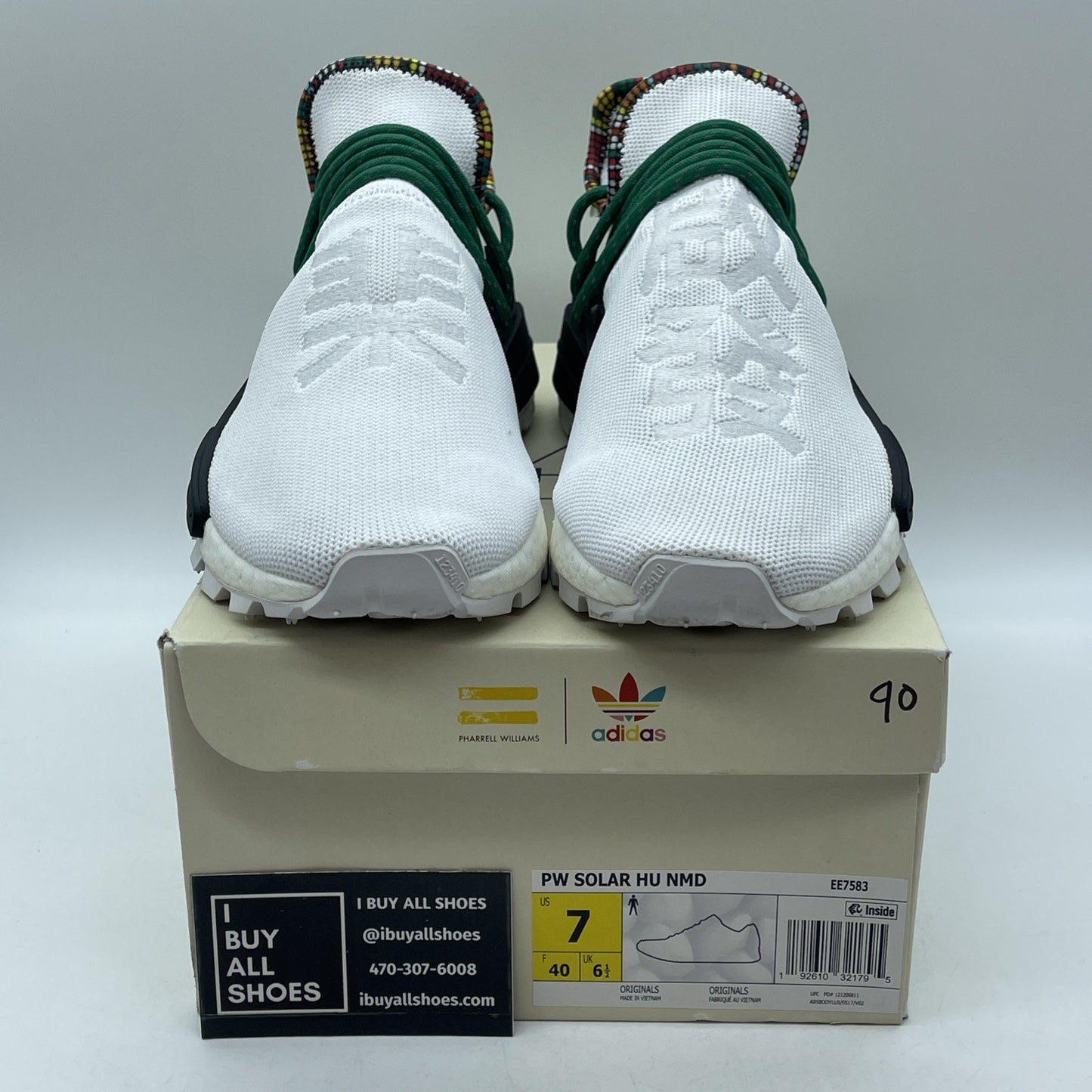Size 7 - adidas Pharrell x NMD Human Race Inspiration Pack White (EE7583)