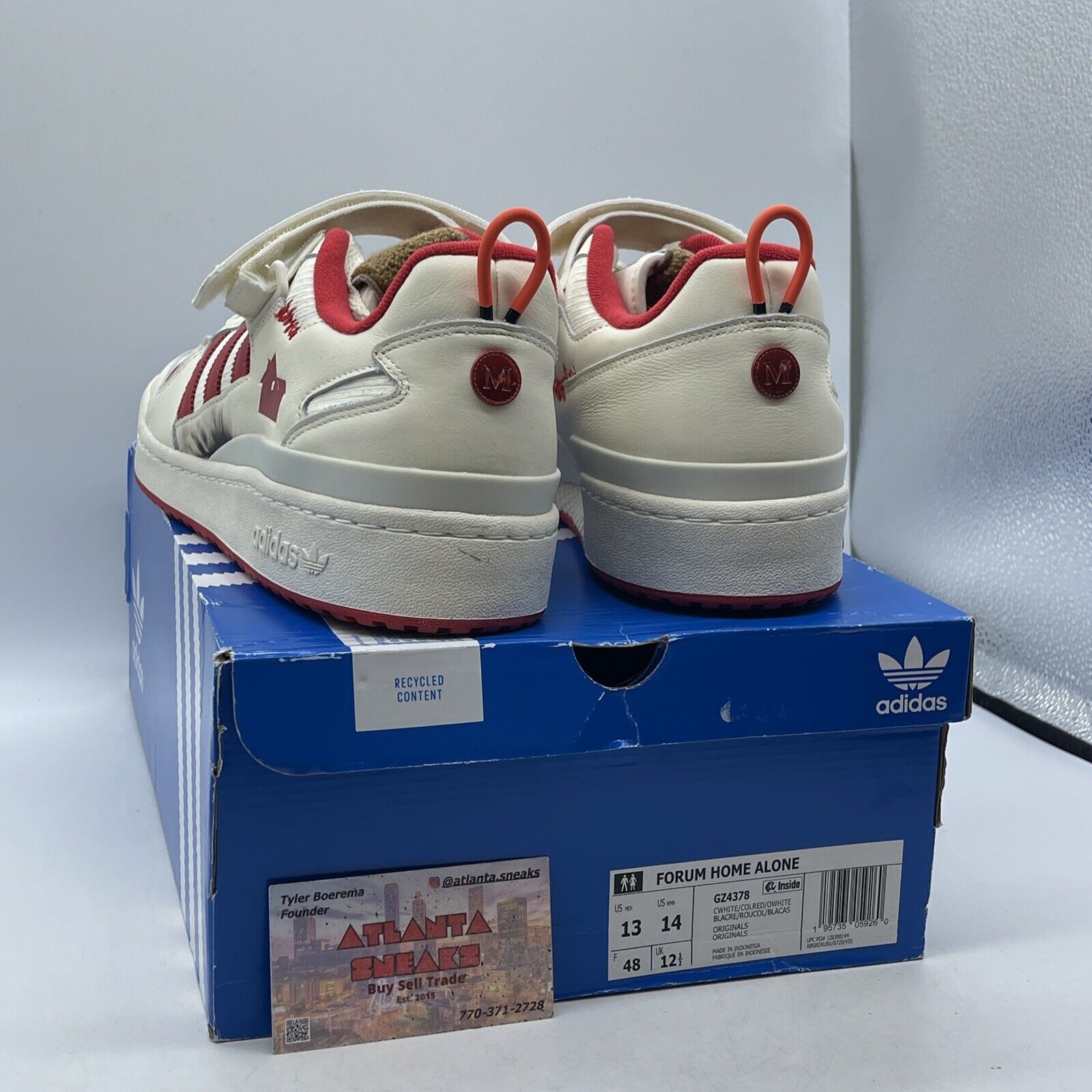 Size 13 - adidas Home Alone x Forum Low Red Tan White Suede Leather (GZ4378)