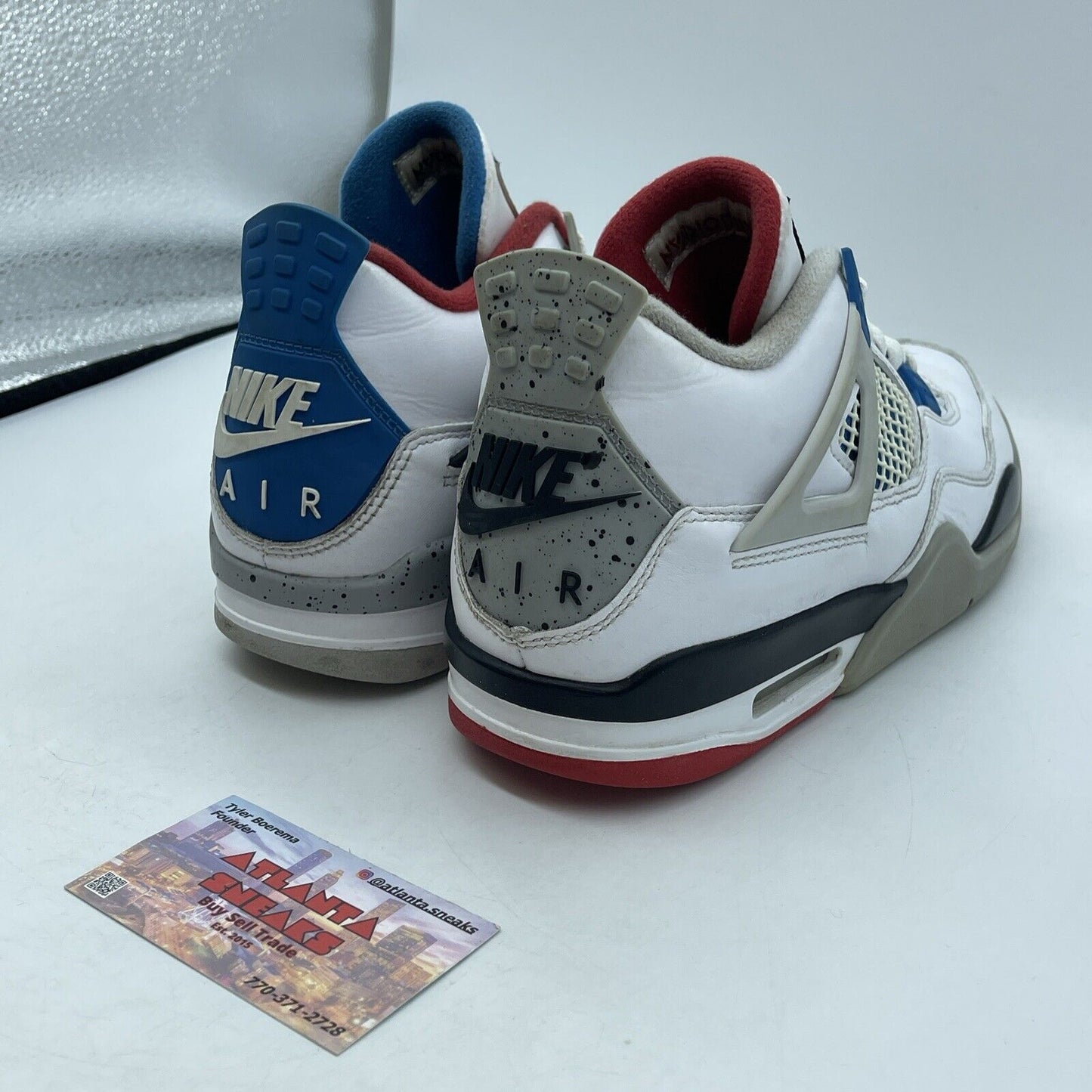 Size 7.5 - Jordan 4 Retro SE Mid What The 4 White Black Red Blue (CI1184-146)