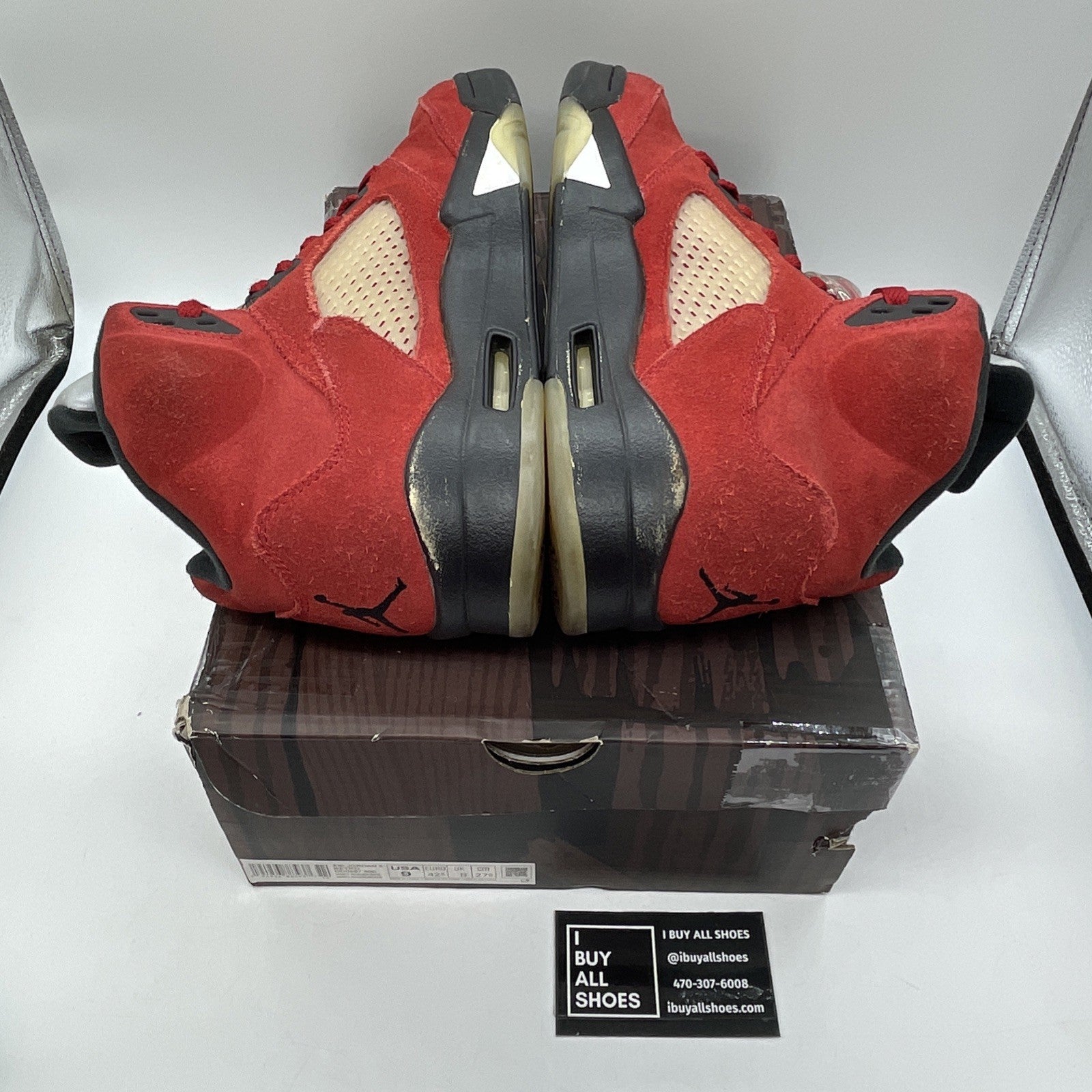 Size 9 - Jordan 5 Retro Mid Raging Bull Red Black Suede (DD0587-600)