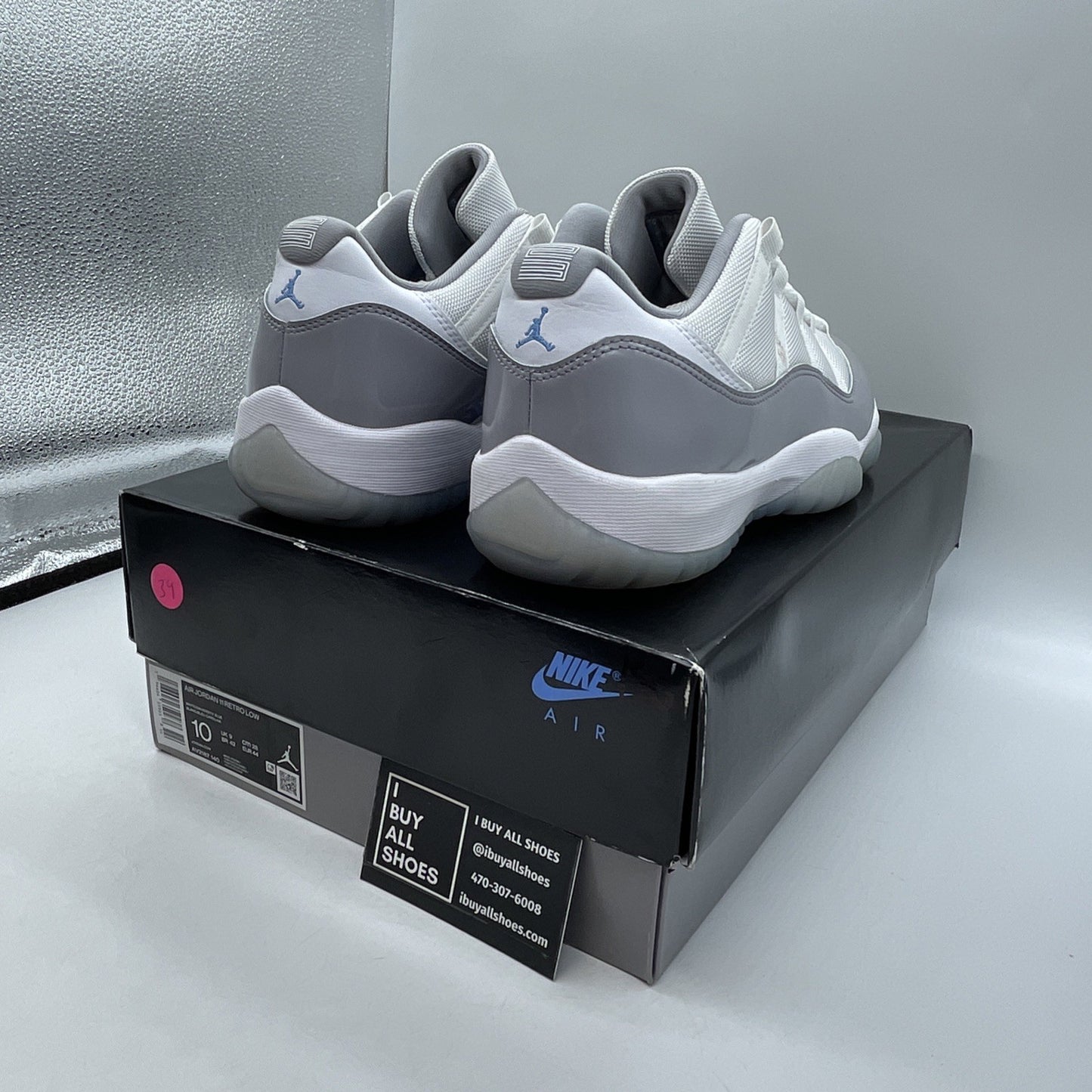 Size 10 - Air Jordan 11 Retro Low Cement Grey White Leather (AV2187-140)