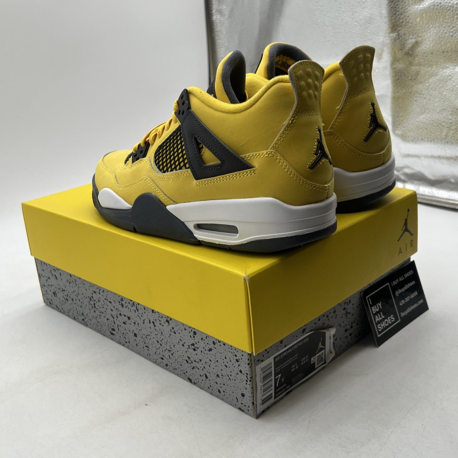 Size 7Y - Air Jordan 4 Retro GS Tour Yellow 2021 - (408452-700)
