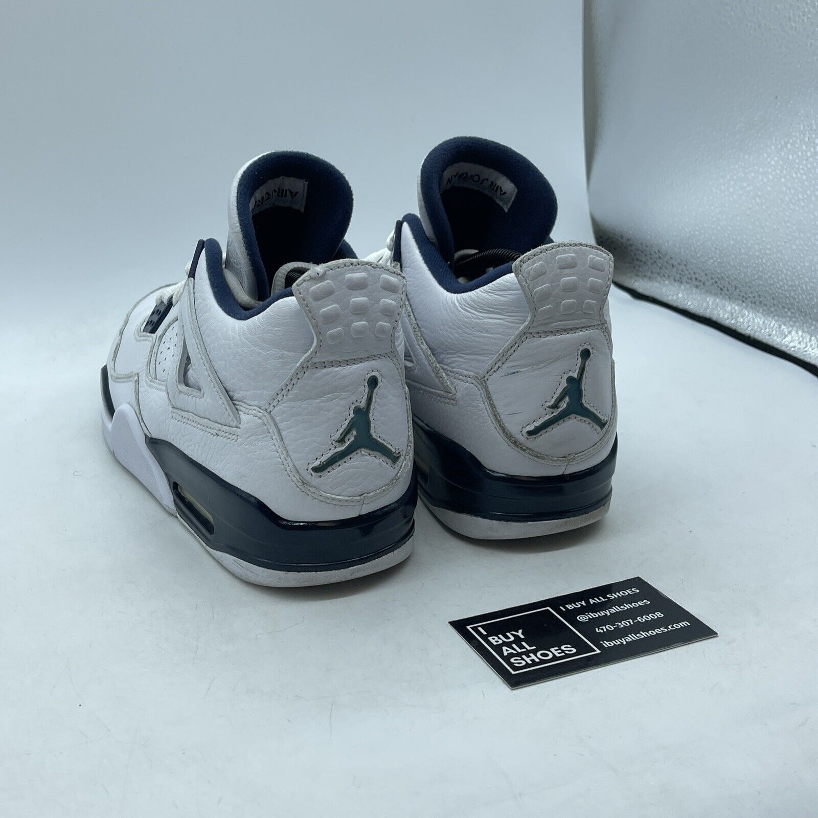 Size 10 - Air Jordan 4 Retro LS Columbia Blue White Leather (314254-107)
