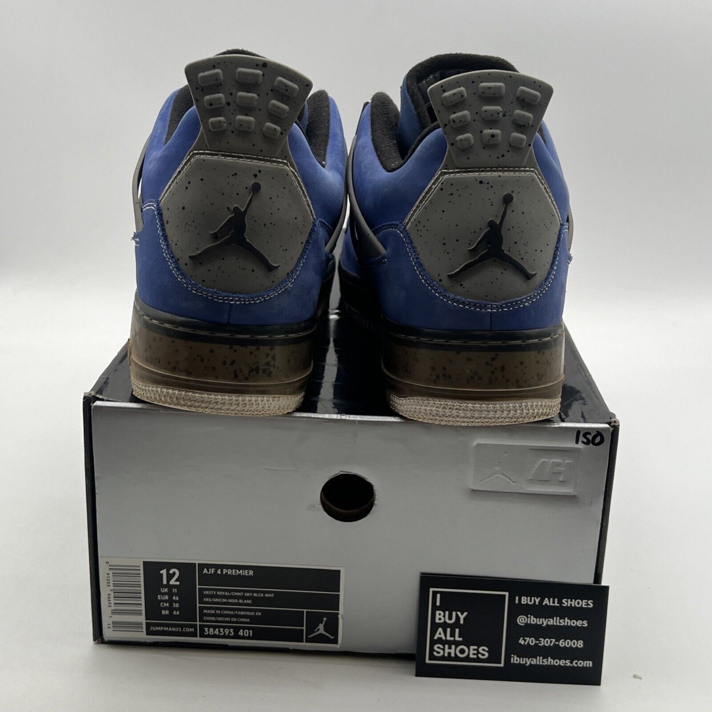 Size 12 - Air Jordan Fusion 4 Premier Varsity Royal Cement (384393-401)