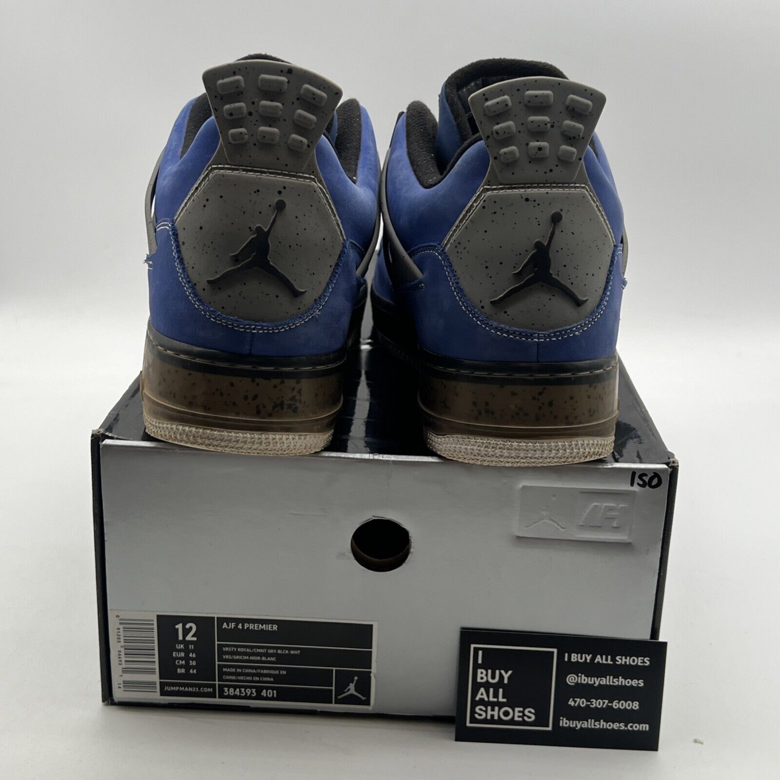 Size 12 - Air Jordan Fusion 4 Premier Varsity Royal Cement (384393-401)