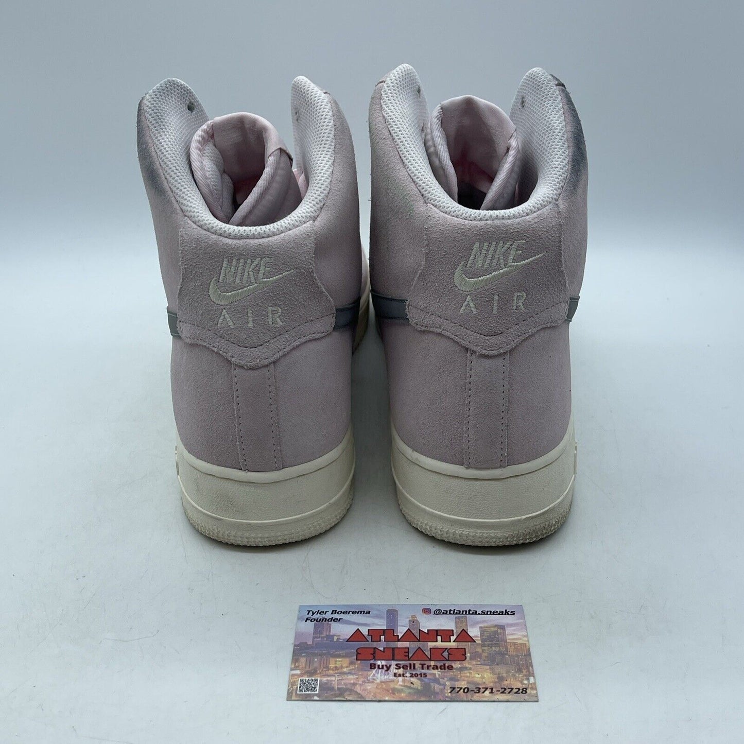 Size 12 - Nike Air Force 1 '07 High Arctic Pink Grey Suede White (315121-611)