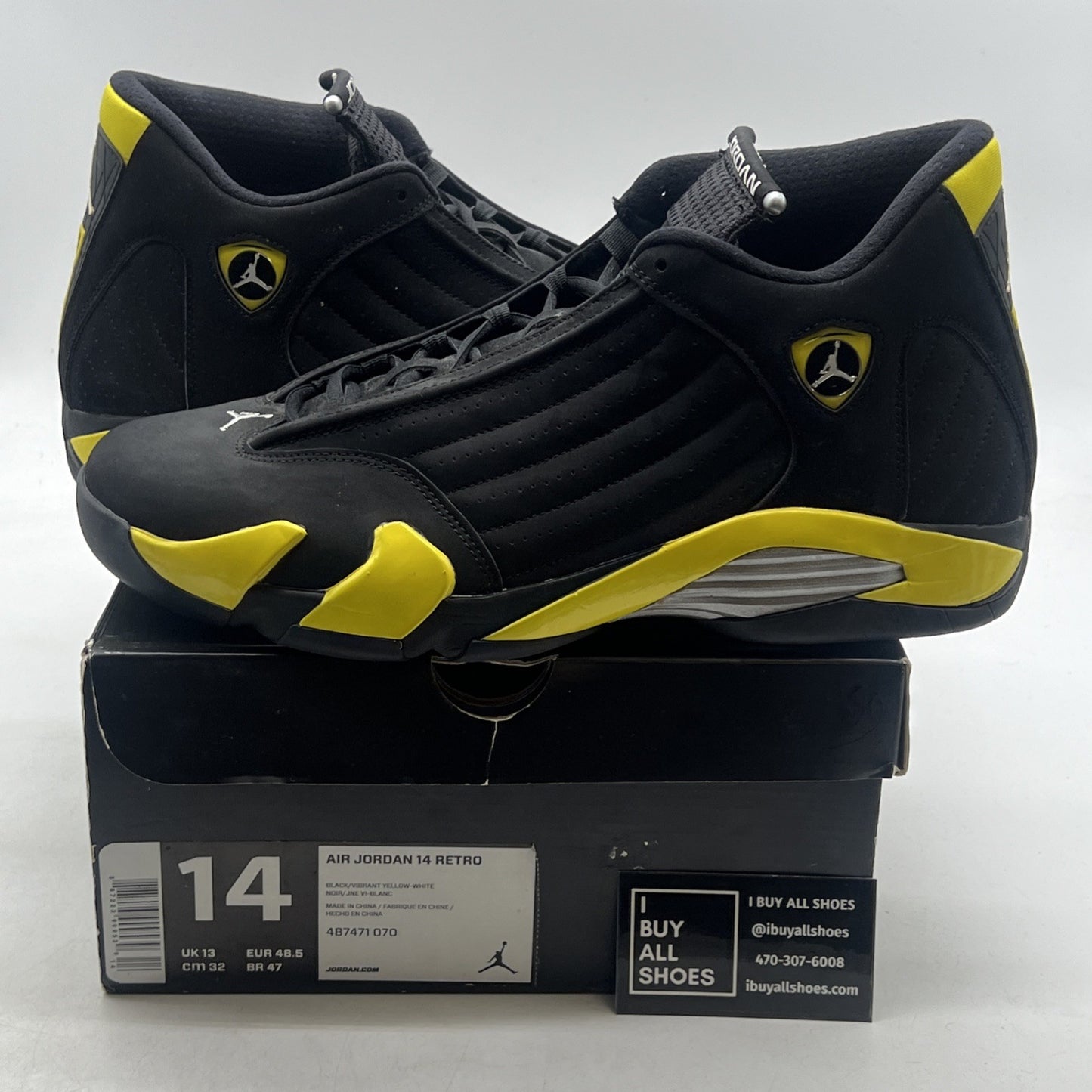 Size 14 - Air Jordan 14 Retro Thunder (487471-070)