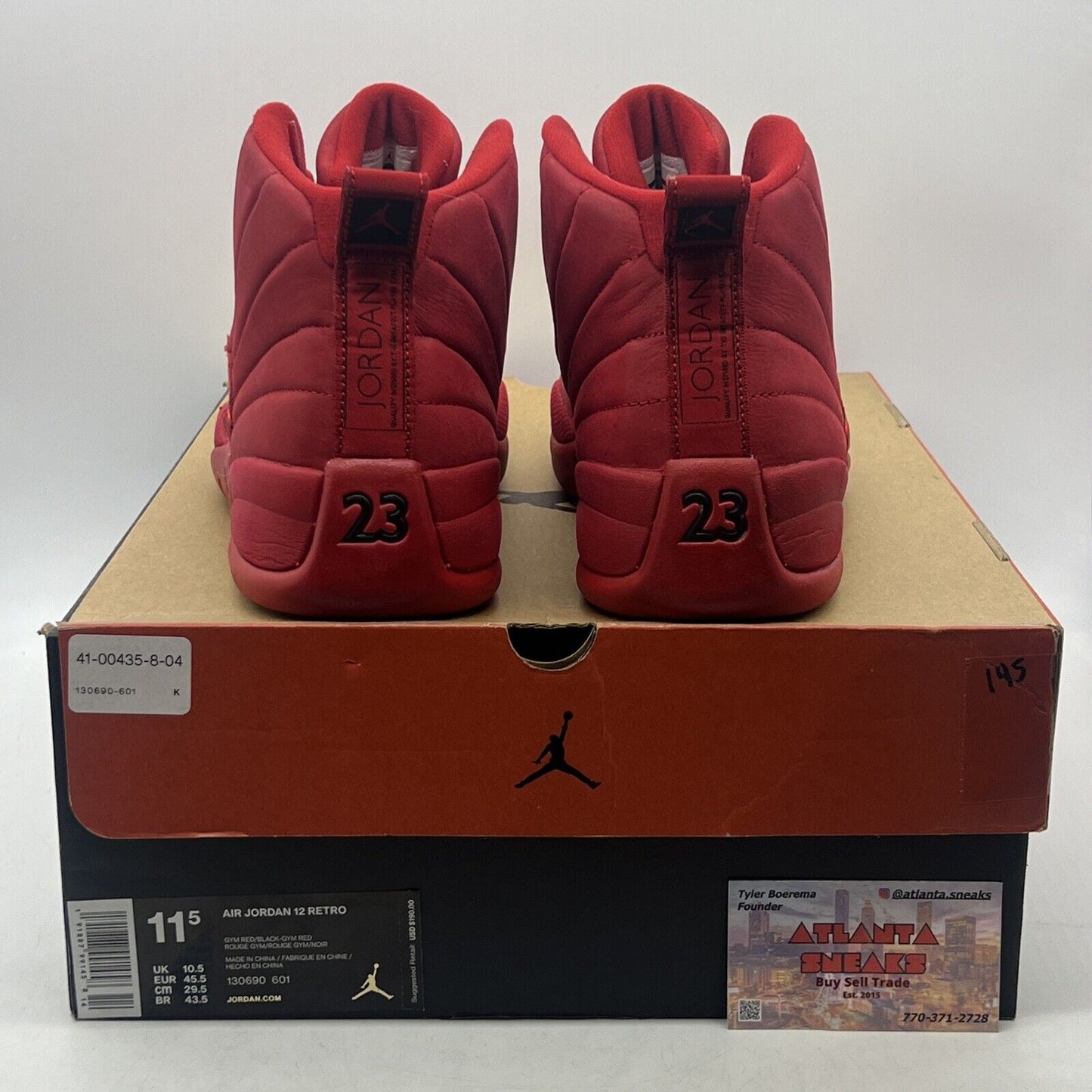 Size 11.5 - Air Jordan 12 Retro Gym Red Leather (130690-601)