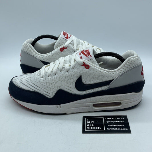 Size 10.5 - Nike Air Max 1 EM 'Dark Obsidian White Blue Suede (554718-106)