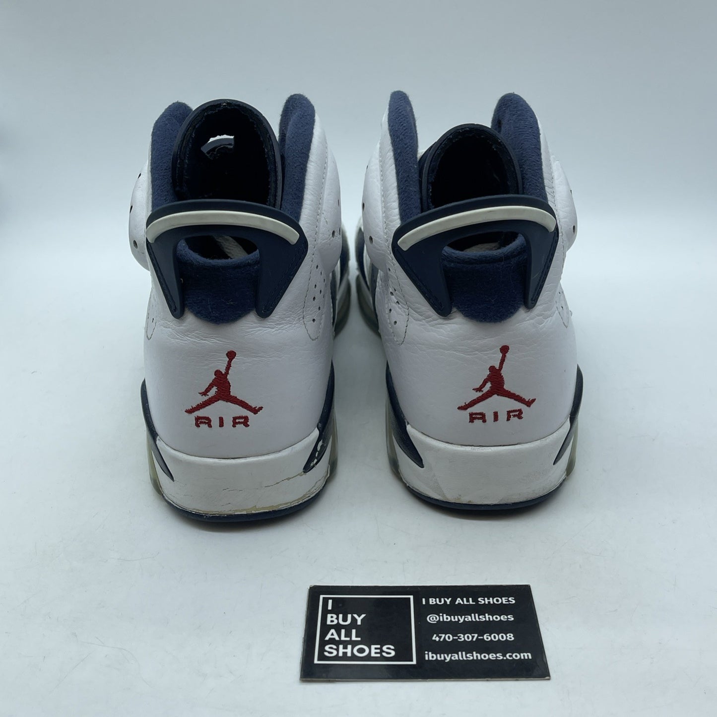 Size 11.5 - Air Jordan 6 Retro 2012 Olympic White Blue Leather (384664-130)
