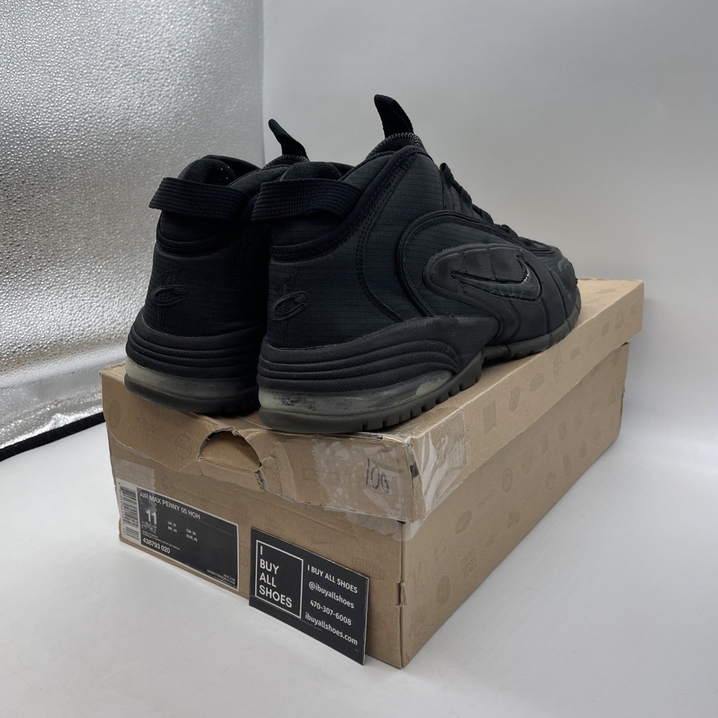 Size 11 - Nike Air Max Penny 05 Hoh Black Suede (438793-020)