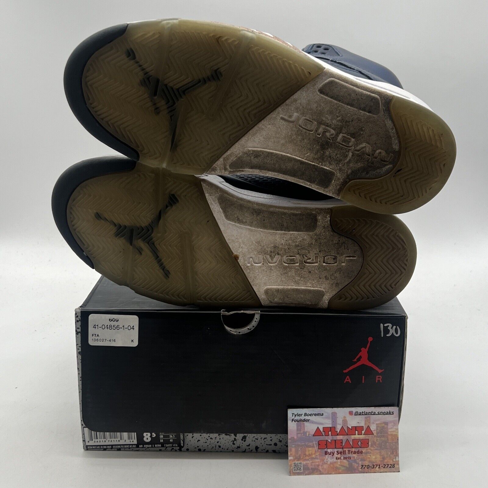 Size 8.5 - Air Jordan 5 Retro Bronze Navy White Rose Gold (136027-416)