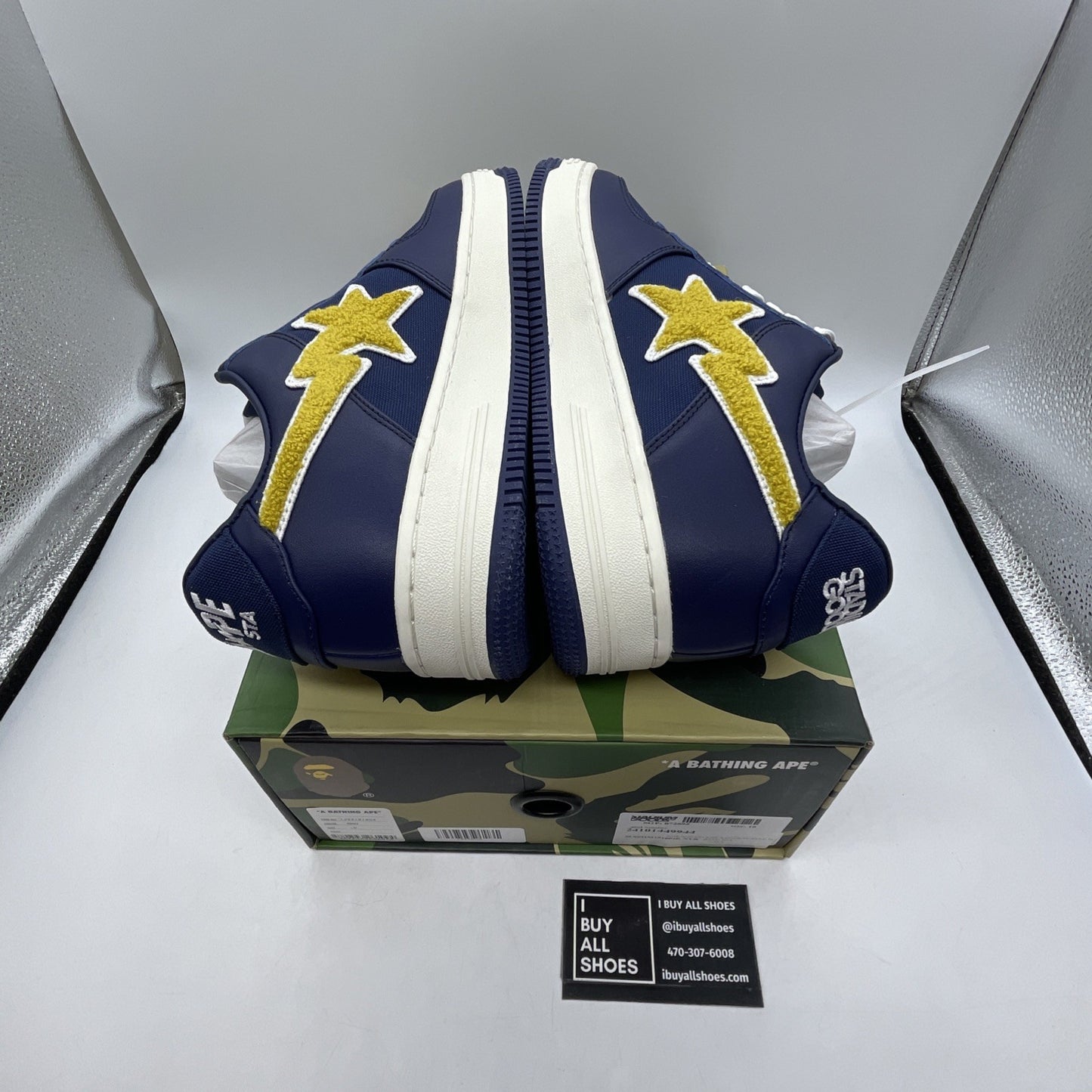 Size 10 - A Bathing Ape "BAPE x Stadium Goods" Bape Sta Navy (1J23-191-904)