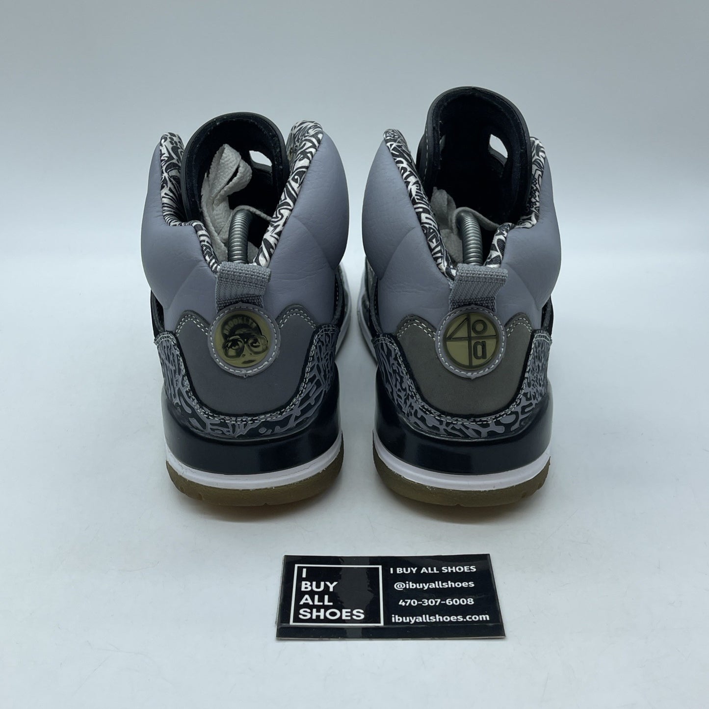 Size 9 - Jordan SpizIke Light Graphite Grey Black Suede Leather (315371-091)