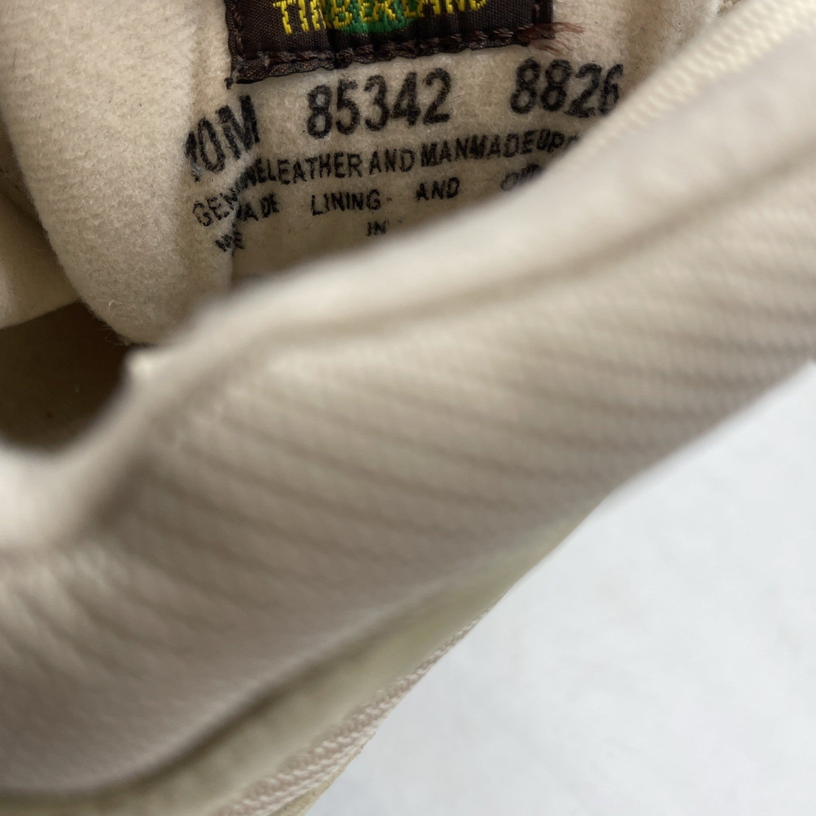 Size 10 - Timberland Euro Hiker Leather Suede Mid Hiking Boots Cream Beige