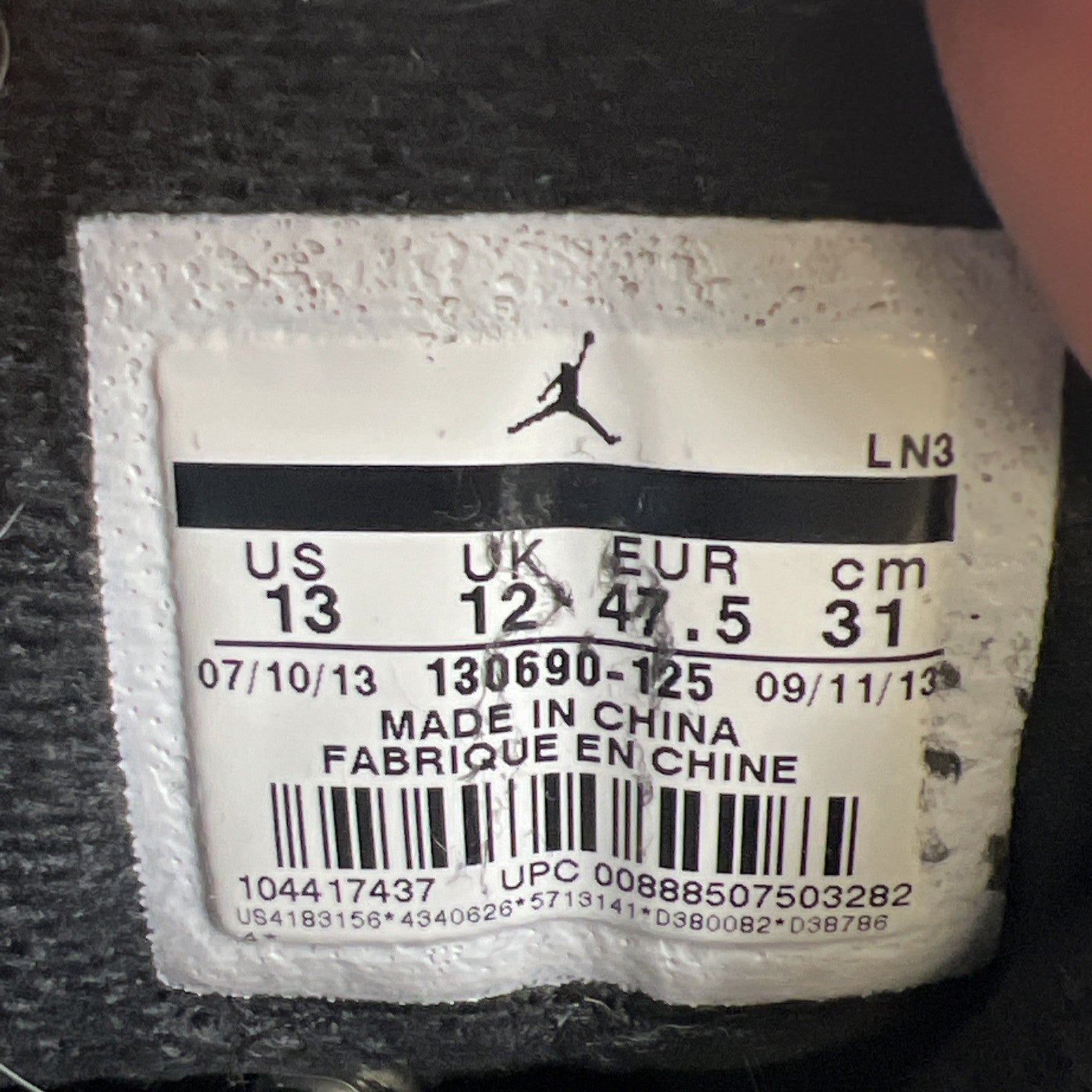 Size 13 - Air Jordan 12 Retro taxi release 2013 (130690-125)