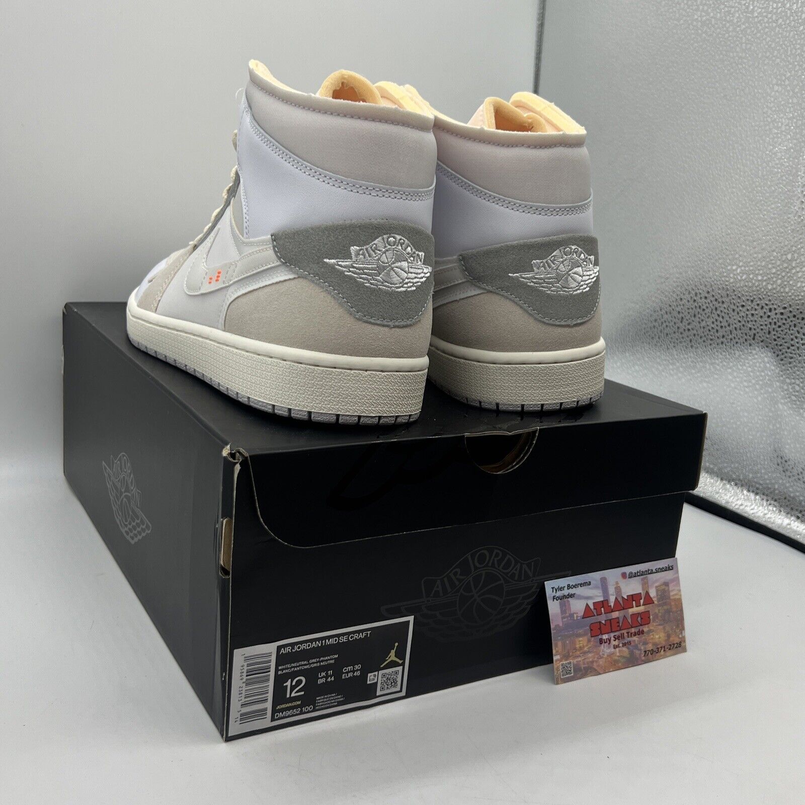 Size 12 - Jordan 1 Mid SE Craft White 2022 Brand New Og All