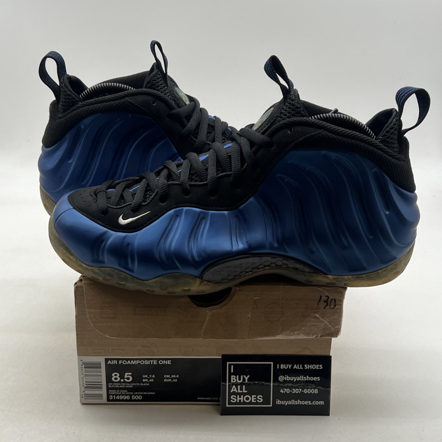 Size 8.5 - Nike Air Foamposite One 2011 Royal (314996-500)