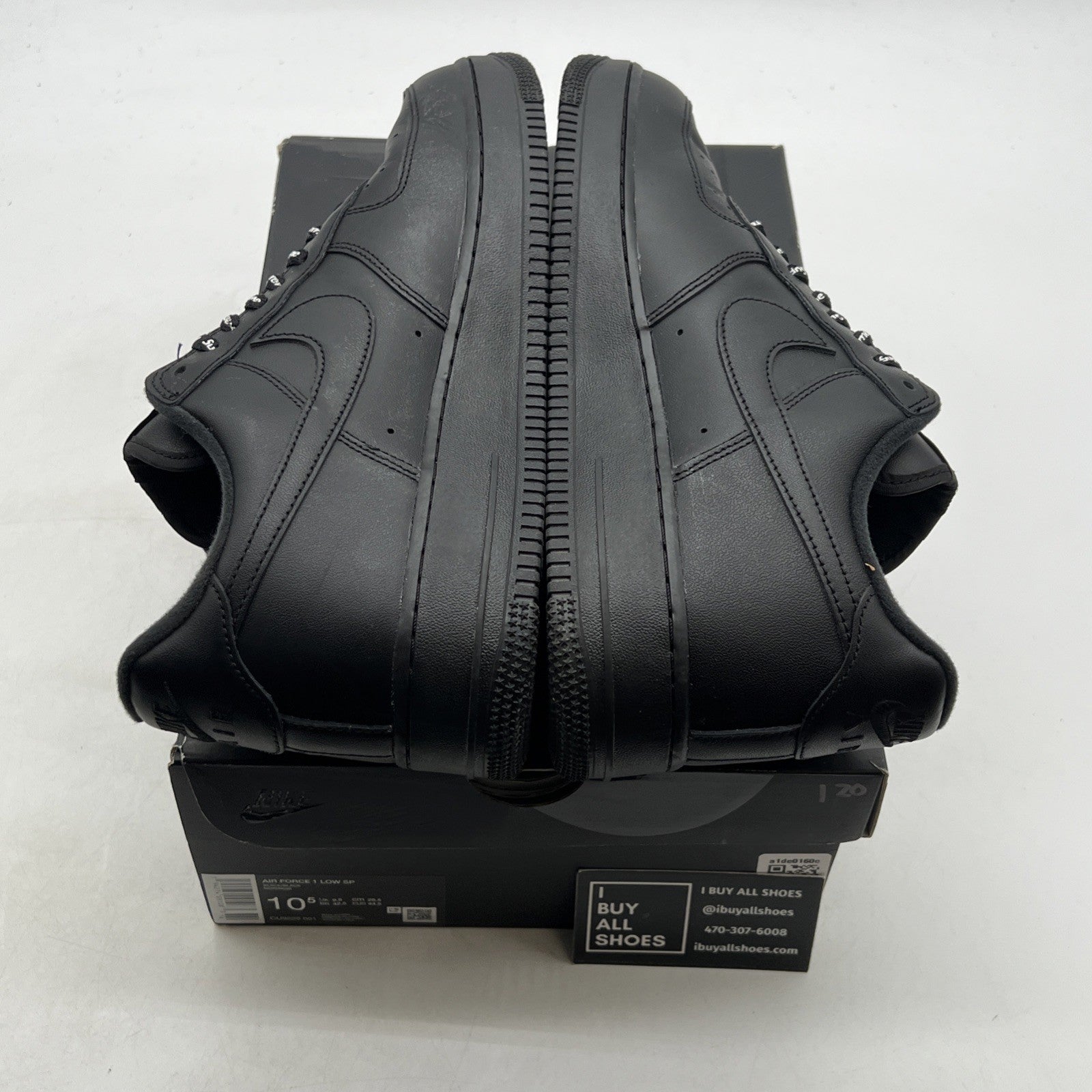 Size 10.5 - Nike Air Force 1 Low x Supreme Box Logo - Black (CU9225-001)
