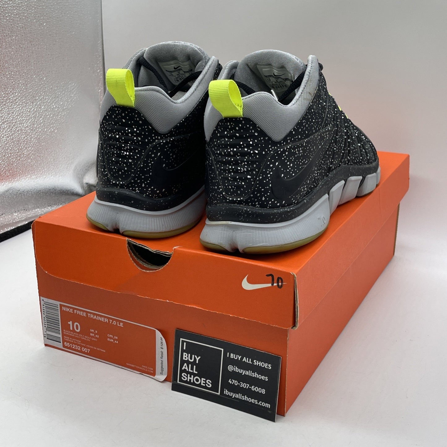 Size 10 - Nike Free Trainer 7 LE Mid Cement City Black White Grey (651232-007)