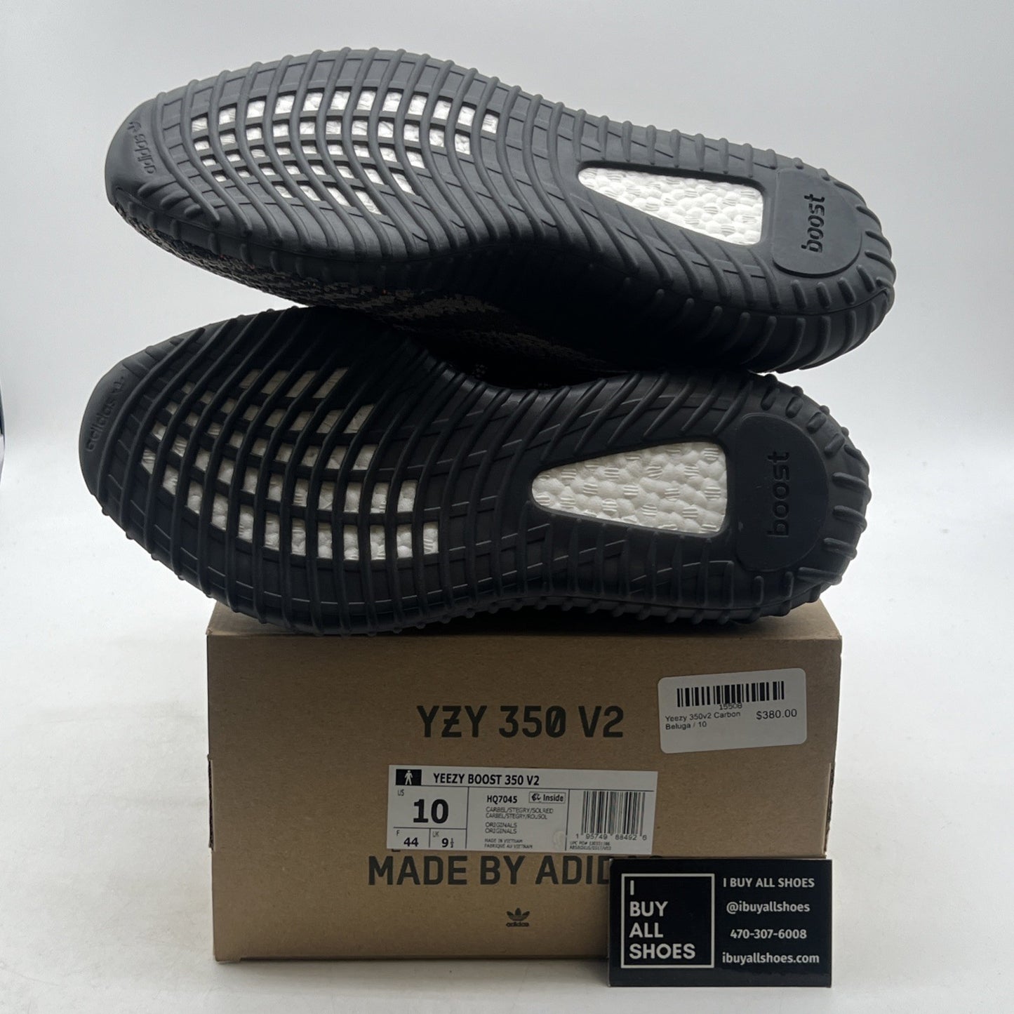 Size 10 - adidas Yeezy Boost 350 V2 Low Carbon Beluga (HQ7045)