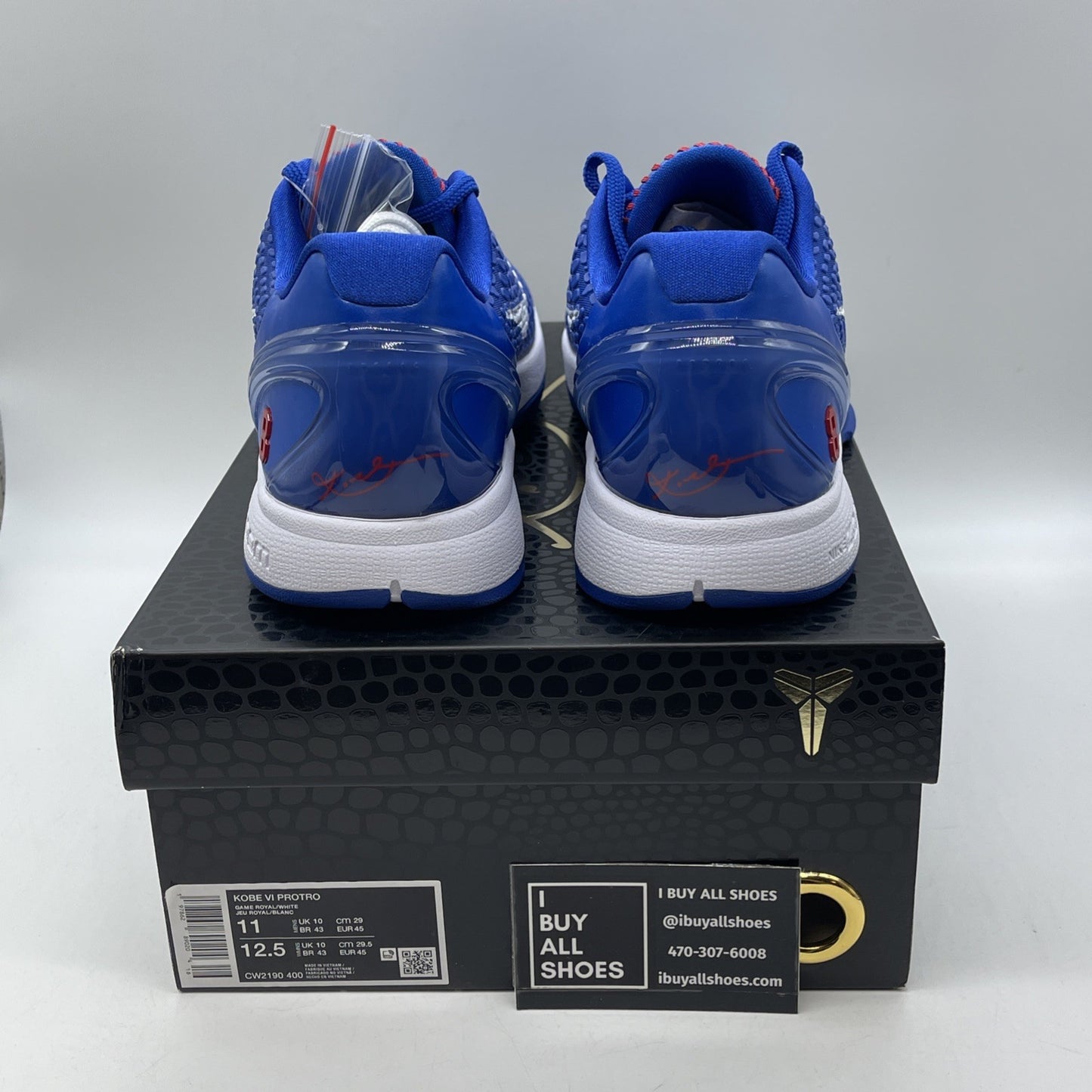 Size 11 - Nike Kobe 6 Protro Dodger White Blue Leather (CW2190-400).