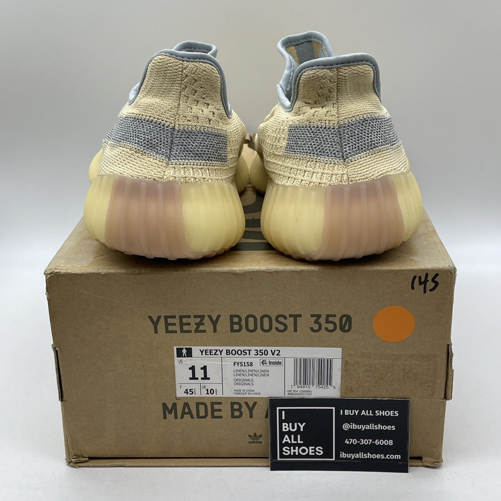 Size 11 - adidas Yeezy Boost 350 V2 Linen Yellow Grey Suede (FY5158)
