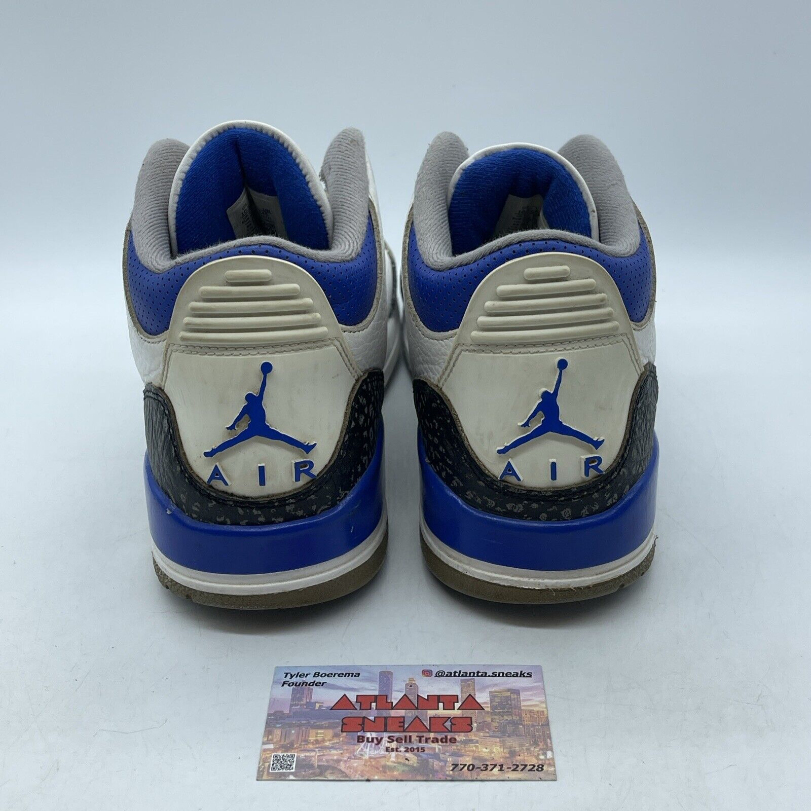 Size 10.5 - Jordan 3 Retro Mid Racer Blue White Leather Grey Suede (CT8532-145)
