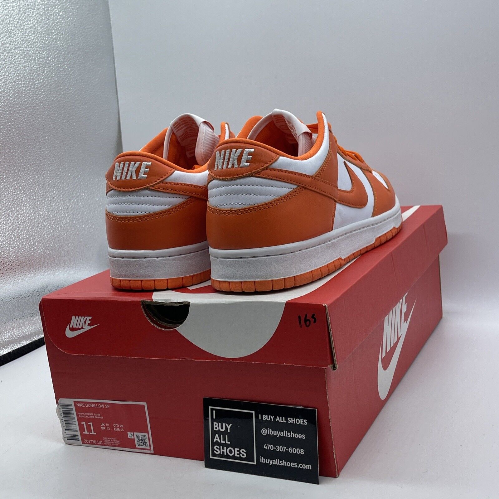Size 11 - Nike Dunk Low Retro SP Syracuse Orange White Leather (CU1726-101)